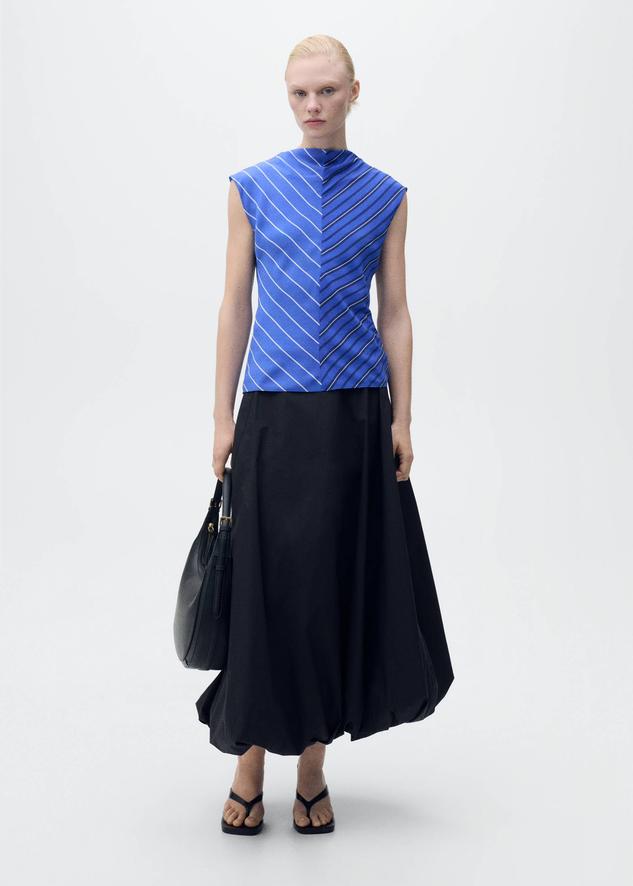 Combined striped blouse - General plane