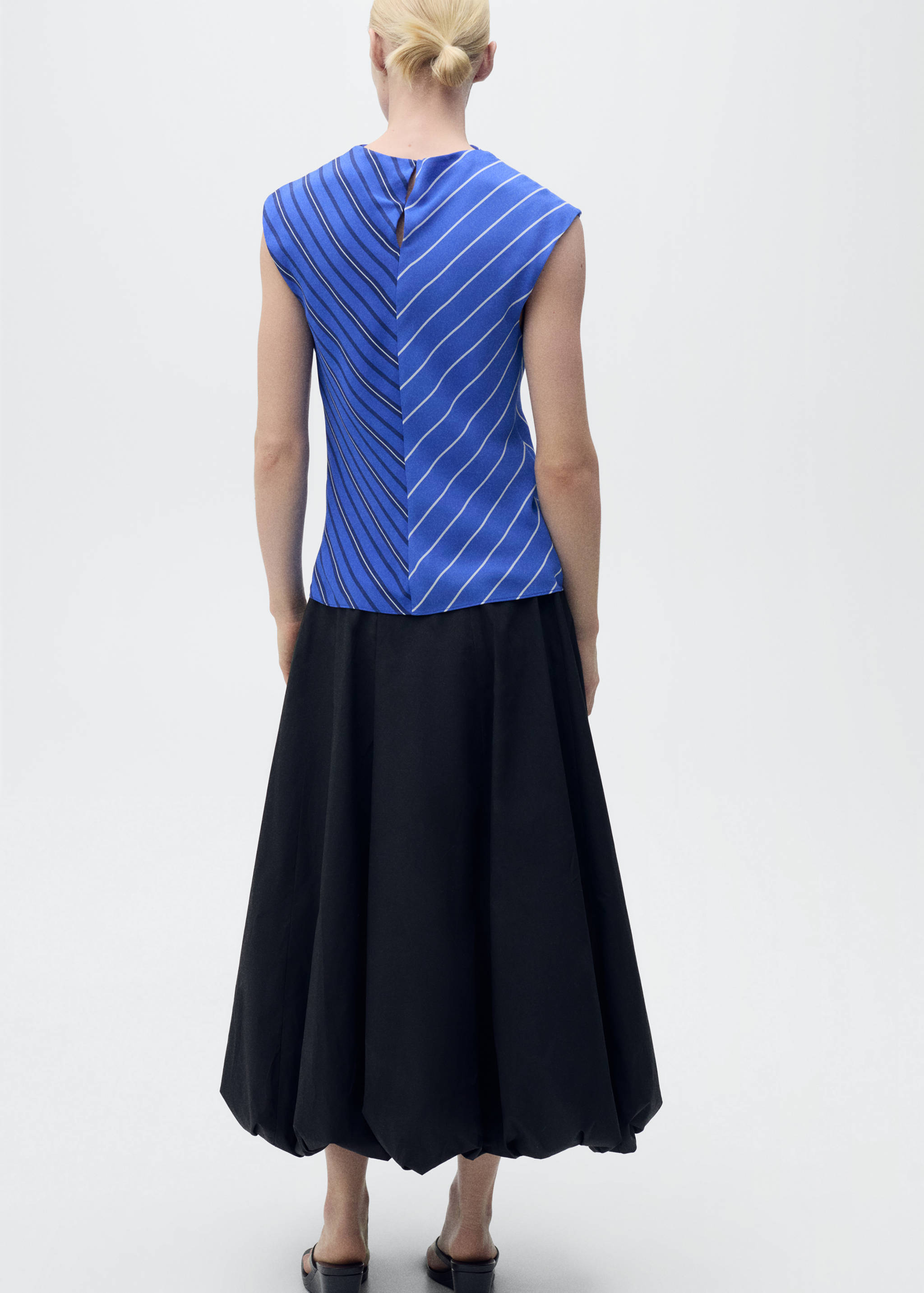 Combined striped blouse - Reverse of the article