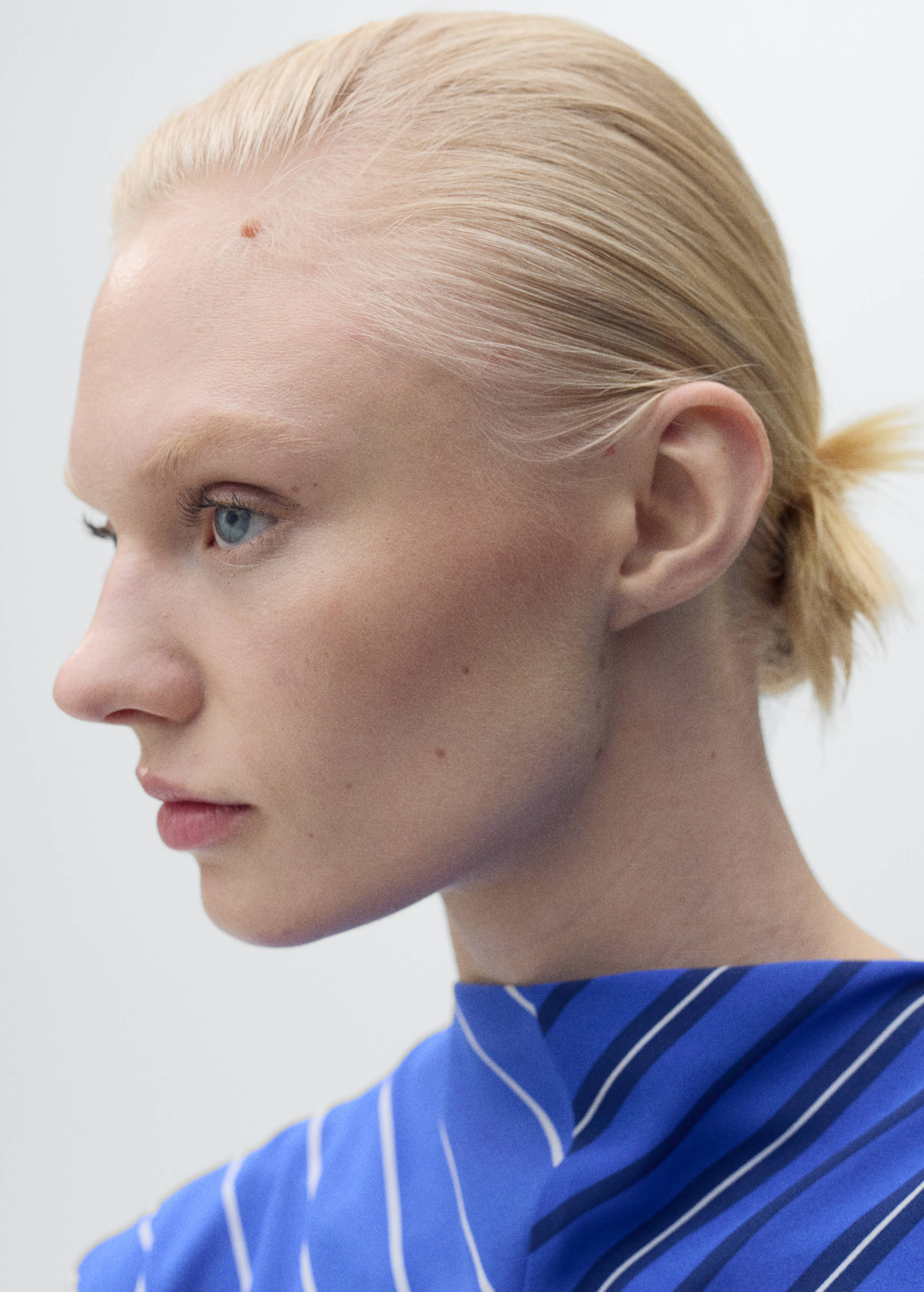 Combined striped blouse - Details of the article 1