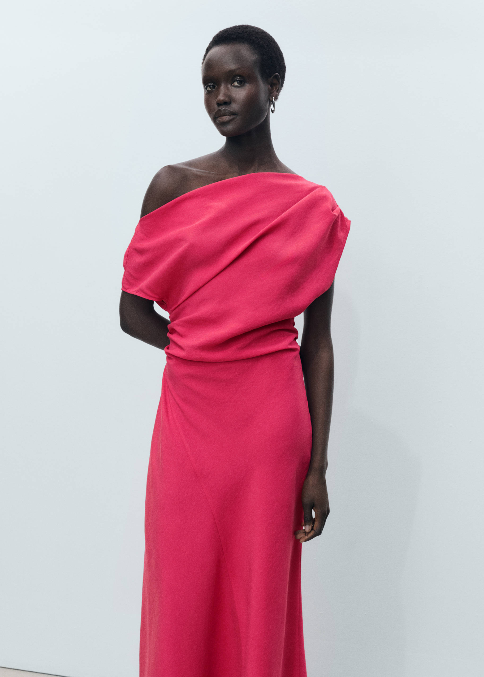 Asymmetrical modal dress - Medium plane