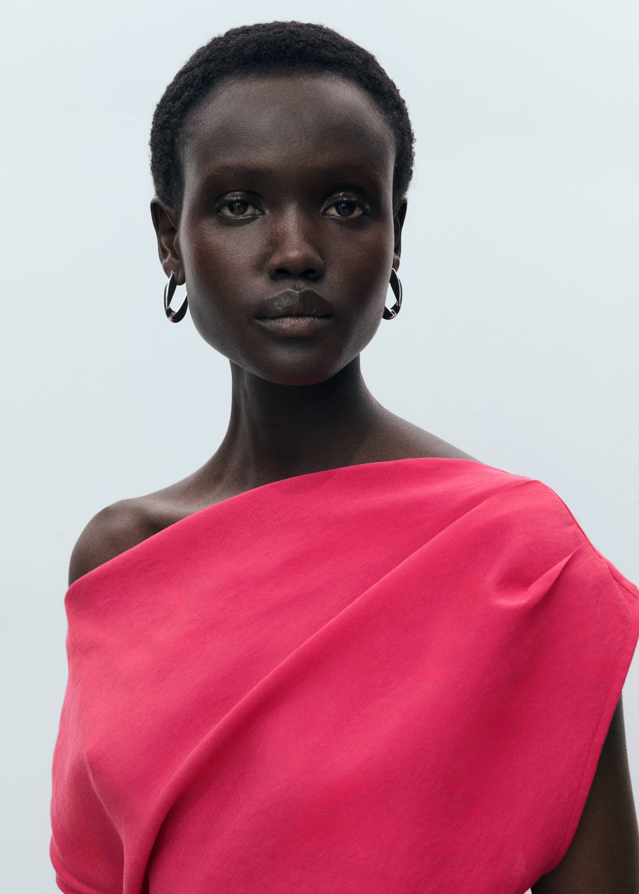 Asymmetrical modal dress - Details of the article 1