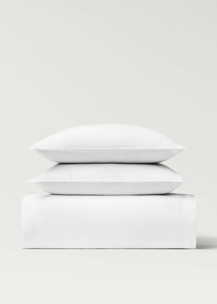 Washed linen duvet cover for 135/140 cm bed — White