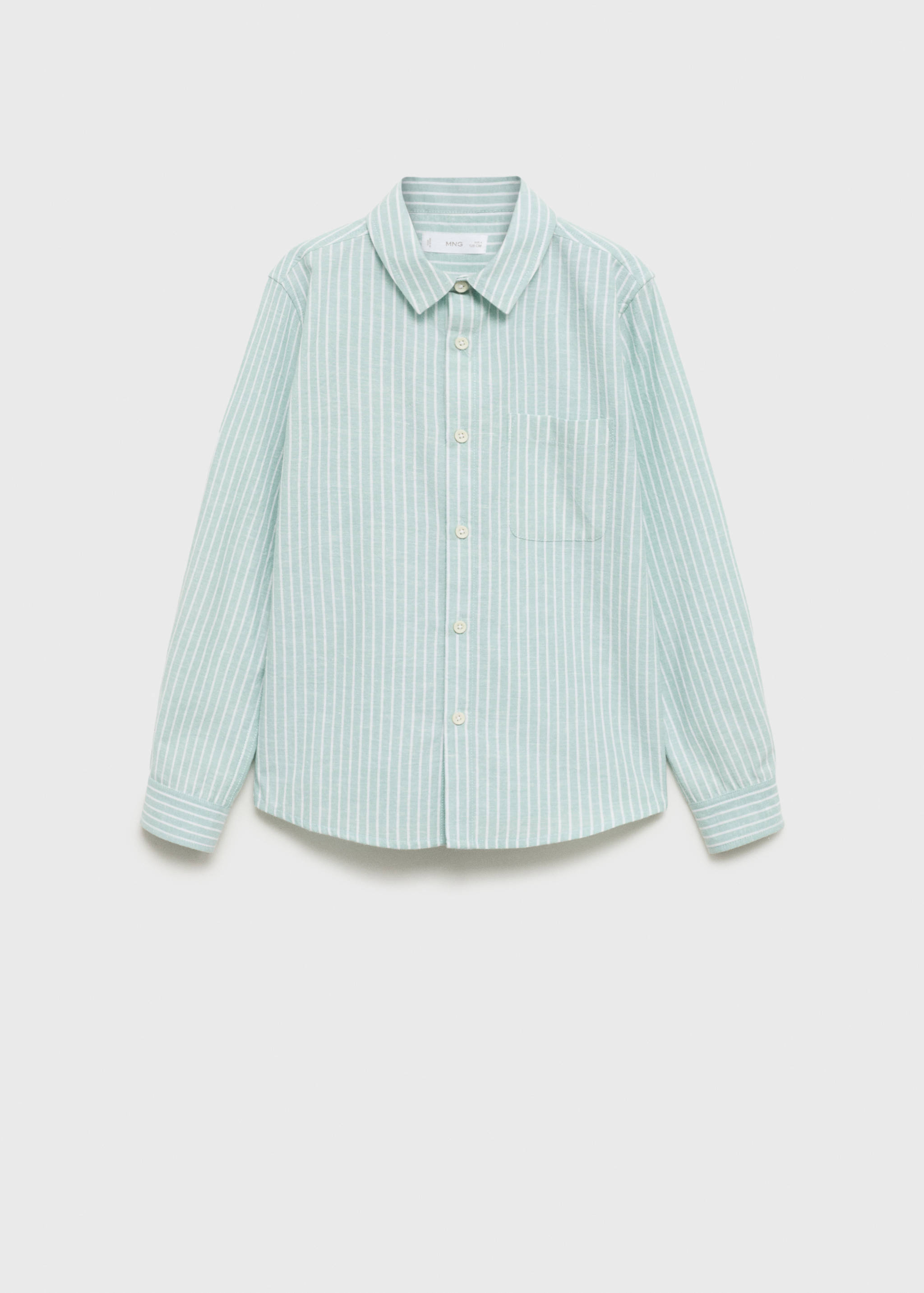 Striped linen-blend shirt - Article without model