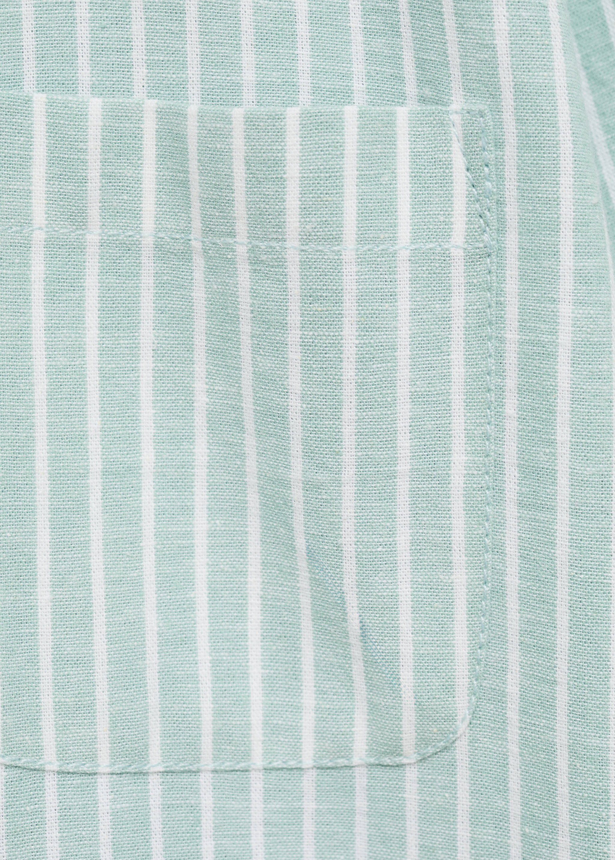 Striped linen-blend shirt - Details of the article 0
