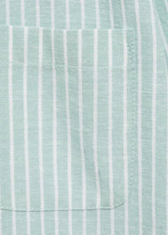 Striped linen-blend shirt — Green 5