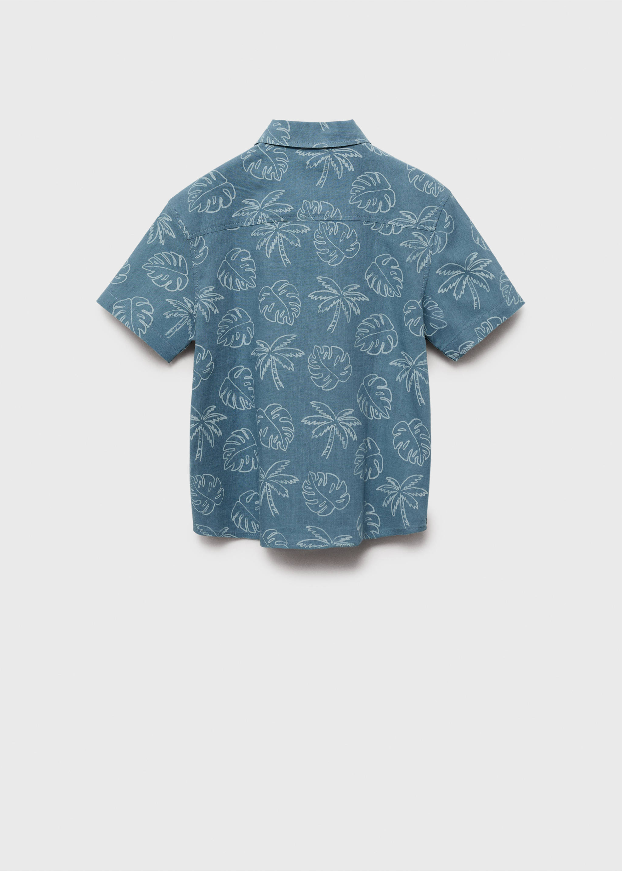 Tropical print shirt - Reverse of the article, Blue. Ref: 87027688-00.