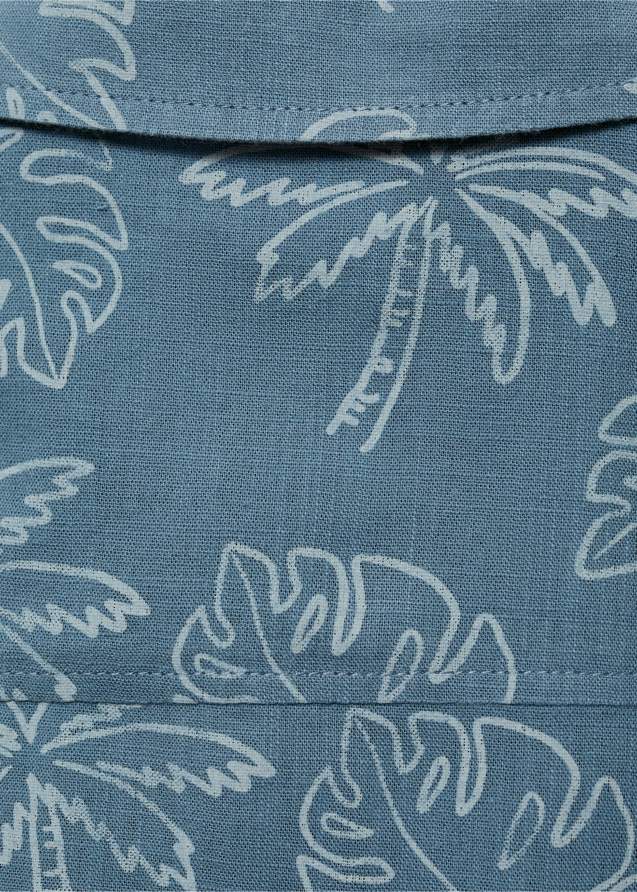 Tropical print shirt - Details of the article 0, Blue. Ref: 87027688-00.
