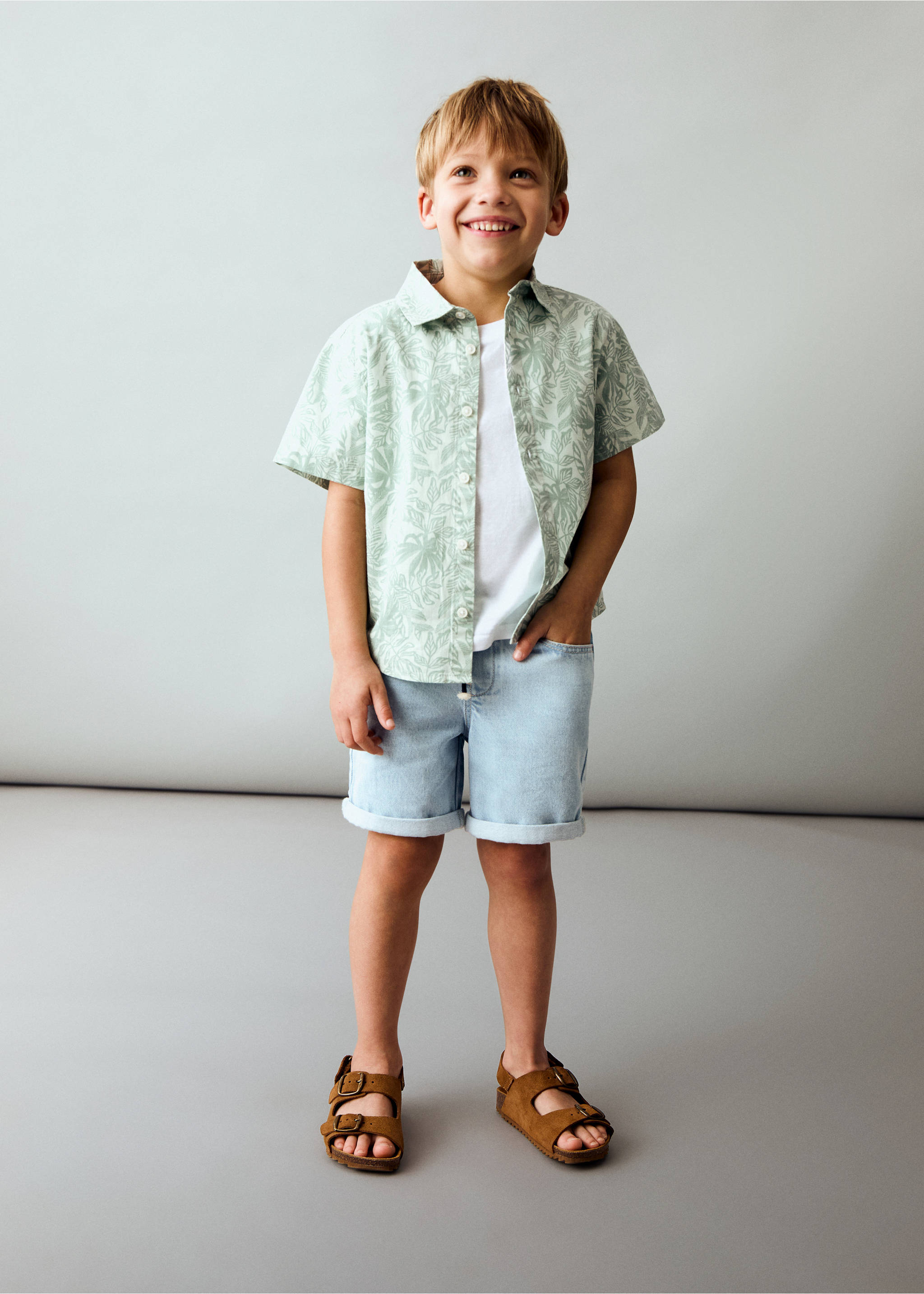 Camisa estampado floral - Plano general, Rosa palo. Ref: 87027689-00.