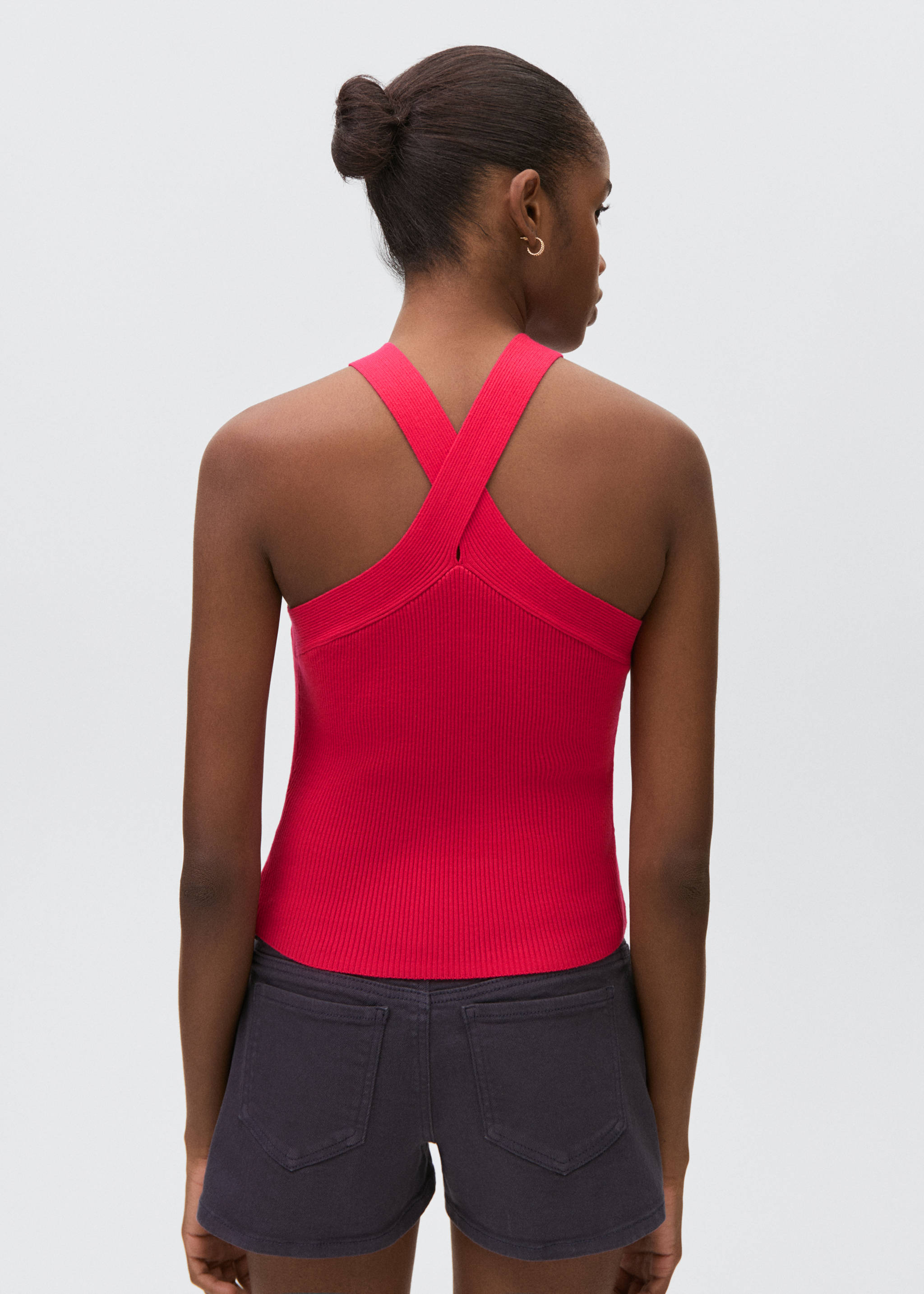 Top punto cuello halter - Reverso del artículo