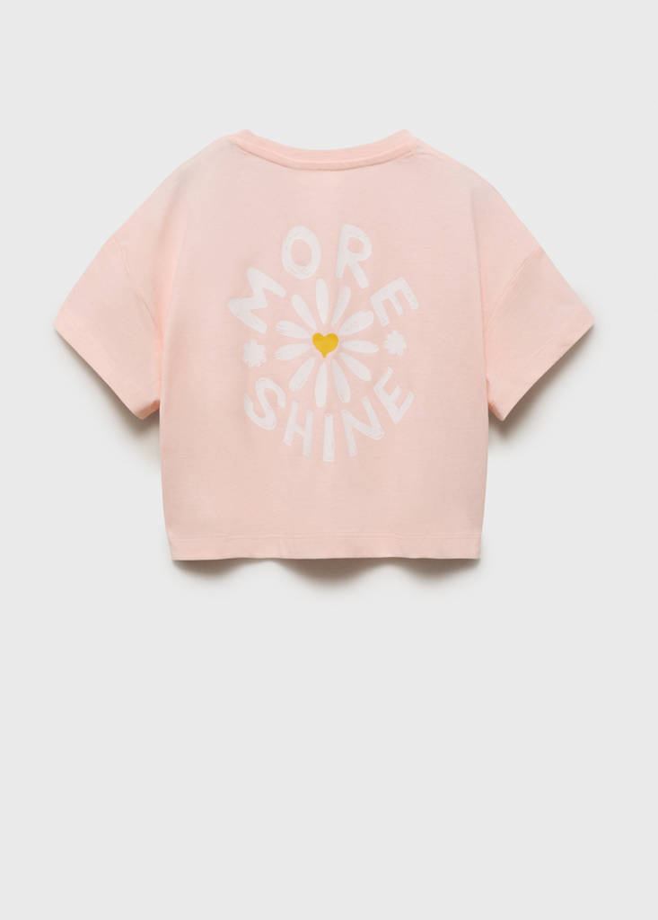 Floral-embroidered t-shirt — Pastel Pink