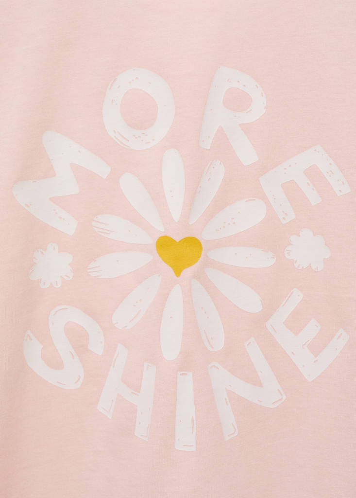 Floral-embroidered t-shirt — Pastel Pink
