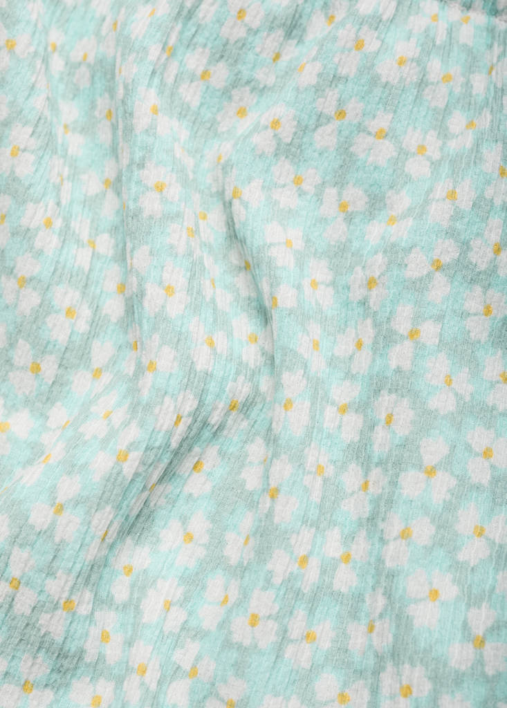 Printed strap top — Aqua Green