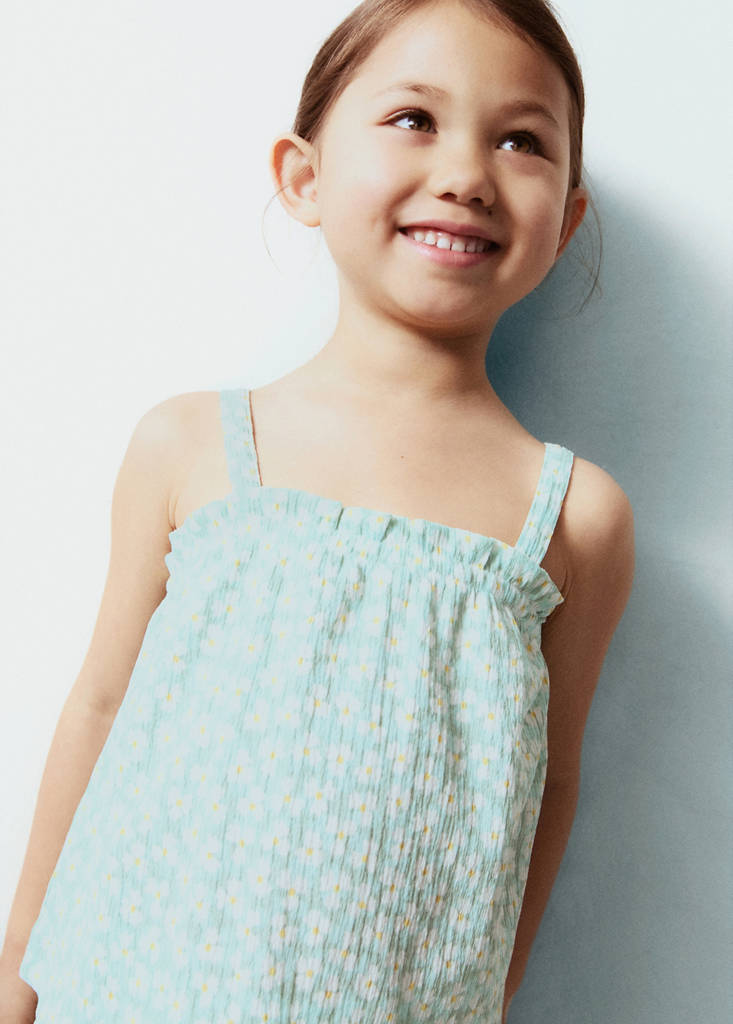 Printed strap top — Aqua Green