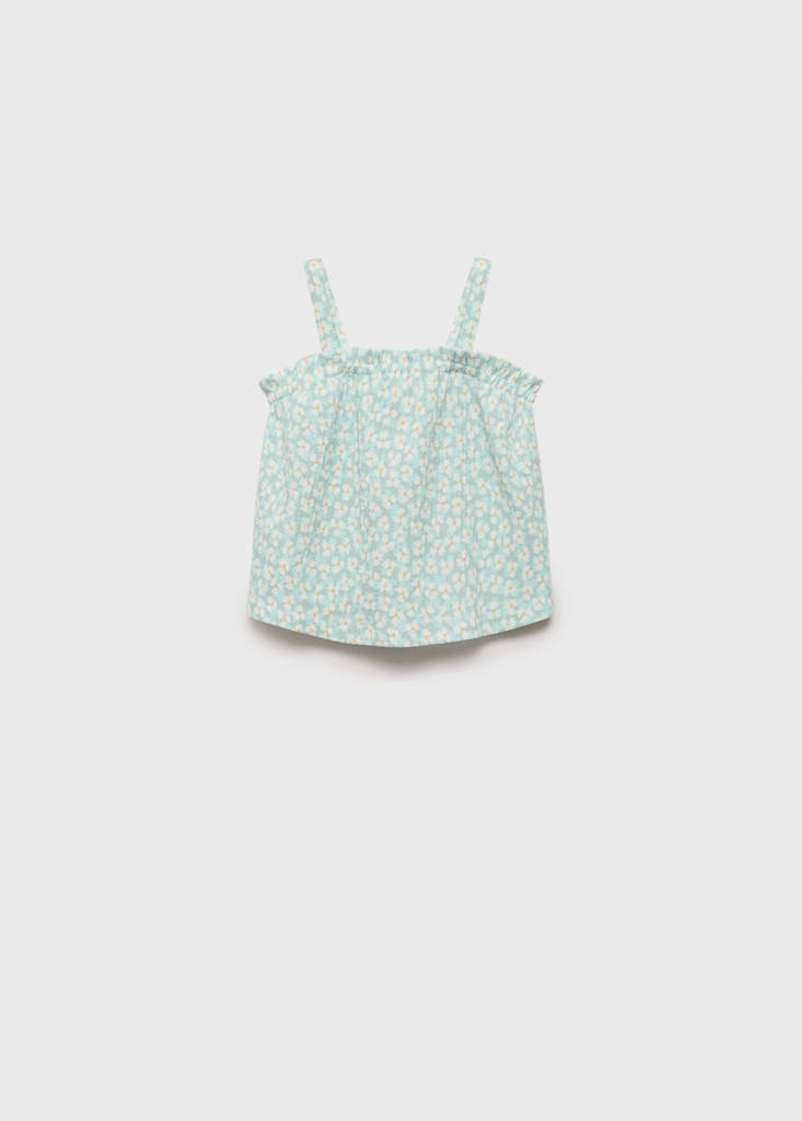 Printed strap top — Aqua Green