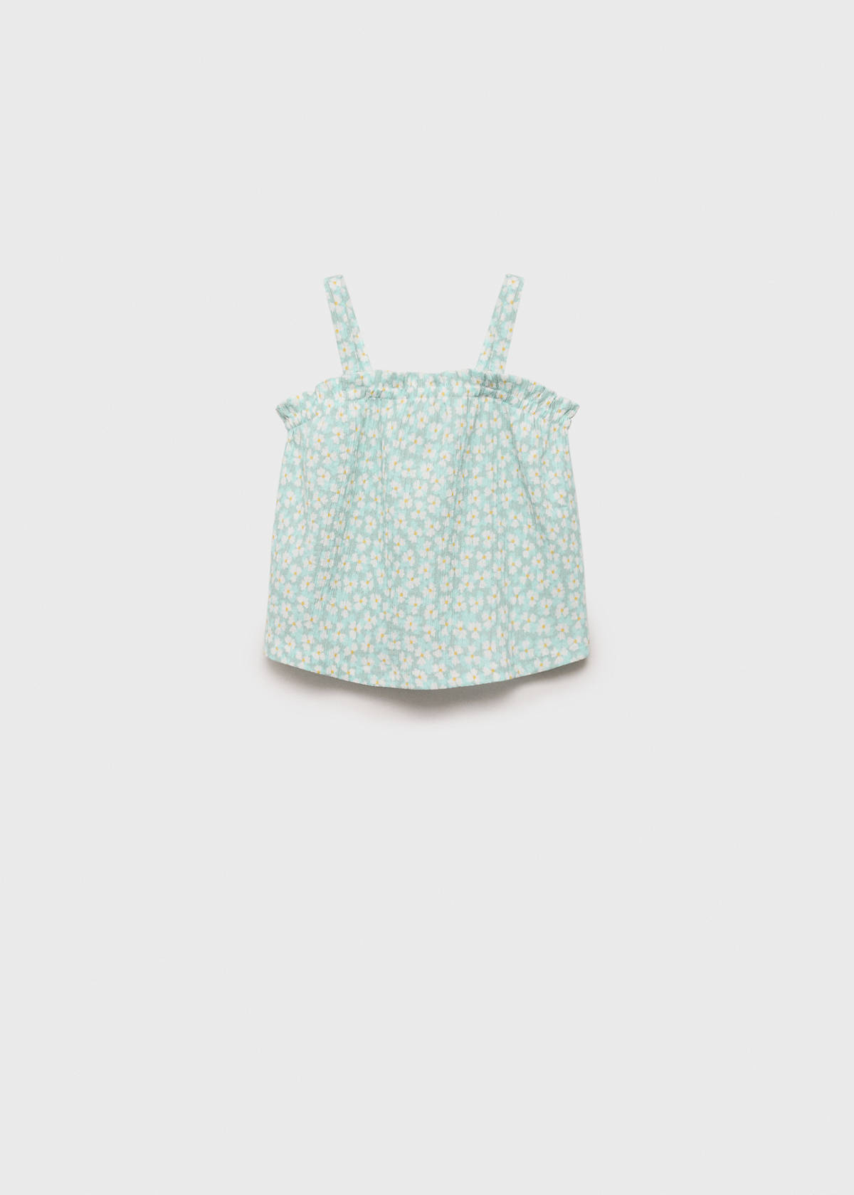Printed strap top — Aqua Green
