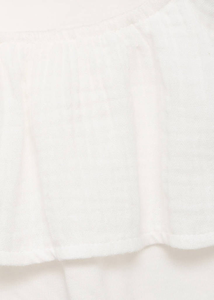 Ruffle textured T-shirt — Off White