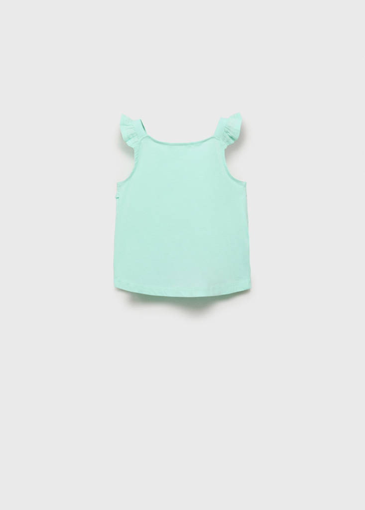 Ruffle textured T-shirt — Mint Green