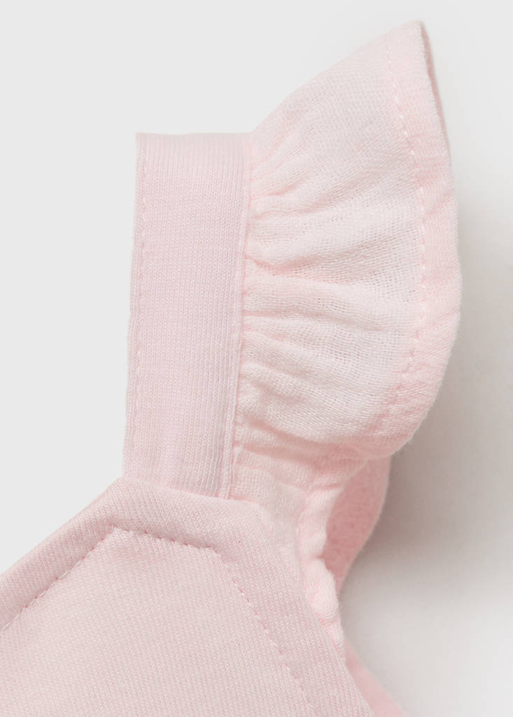 Ruffle textured T-shirt — Pink