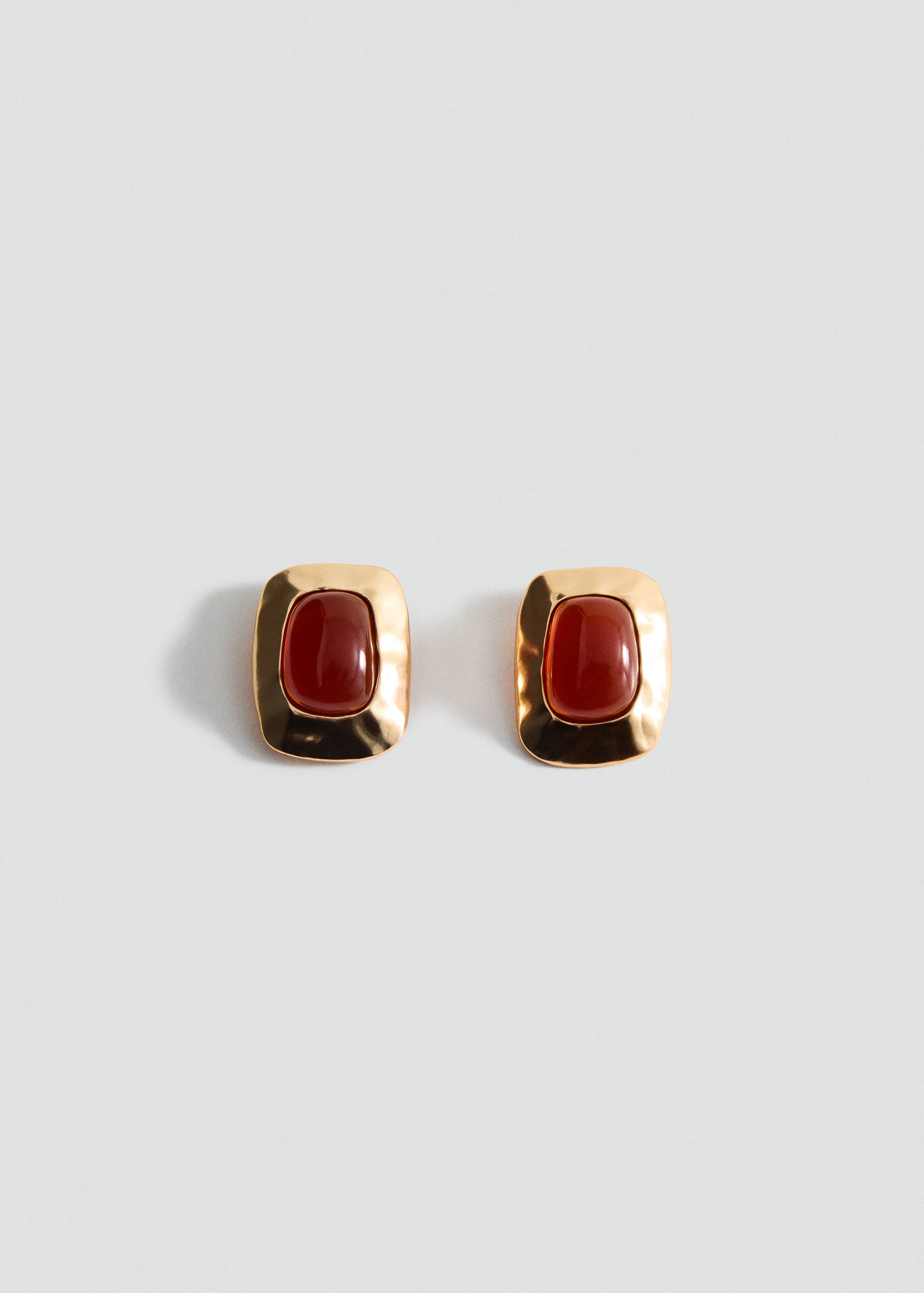 Combined resin stone earrings - Article without model