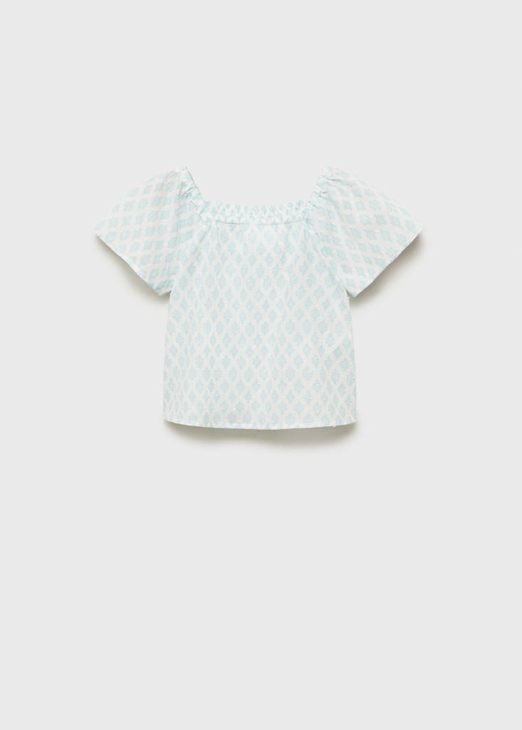 Printed plumeti blouse — Pastel Green