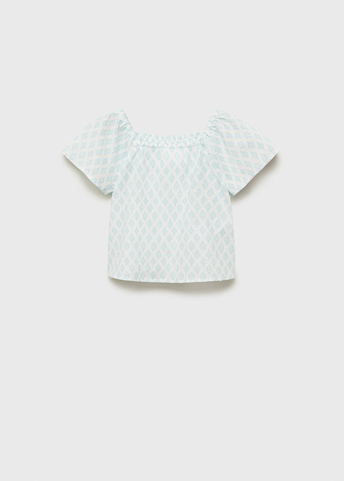 Printed plumeti blouse — Pastel Green