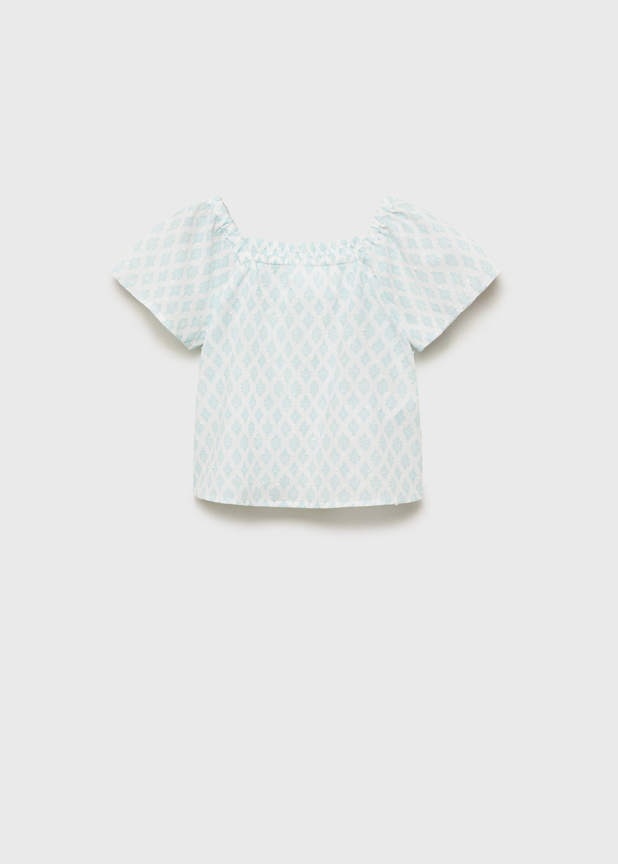 Printed plumeti blouse - Reverse of the article