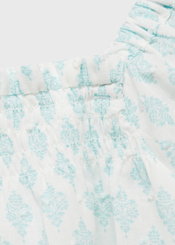 Printed plumeti blouse — Pastel Green