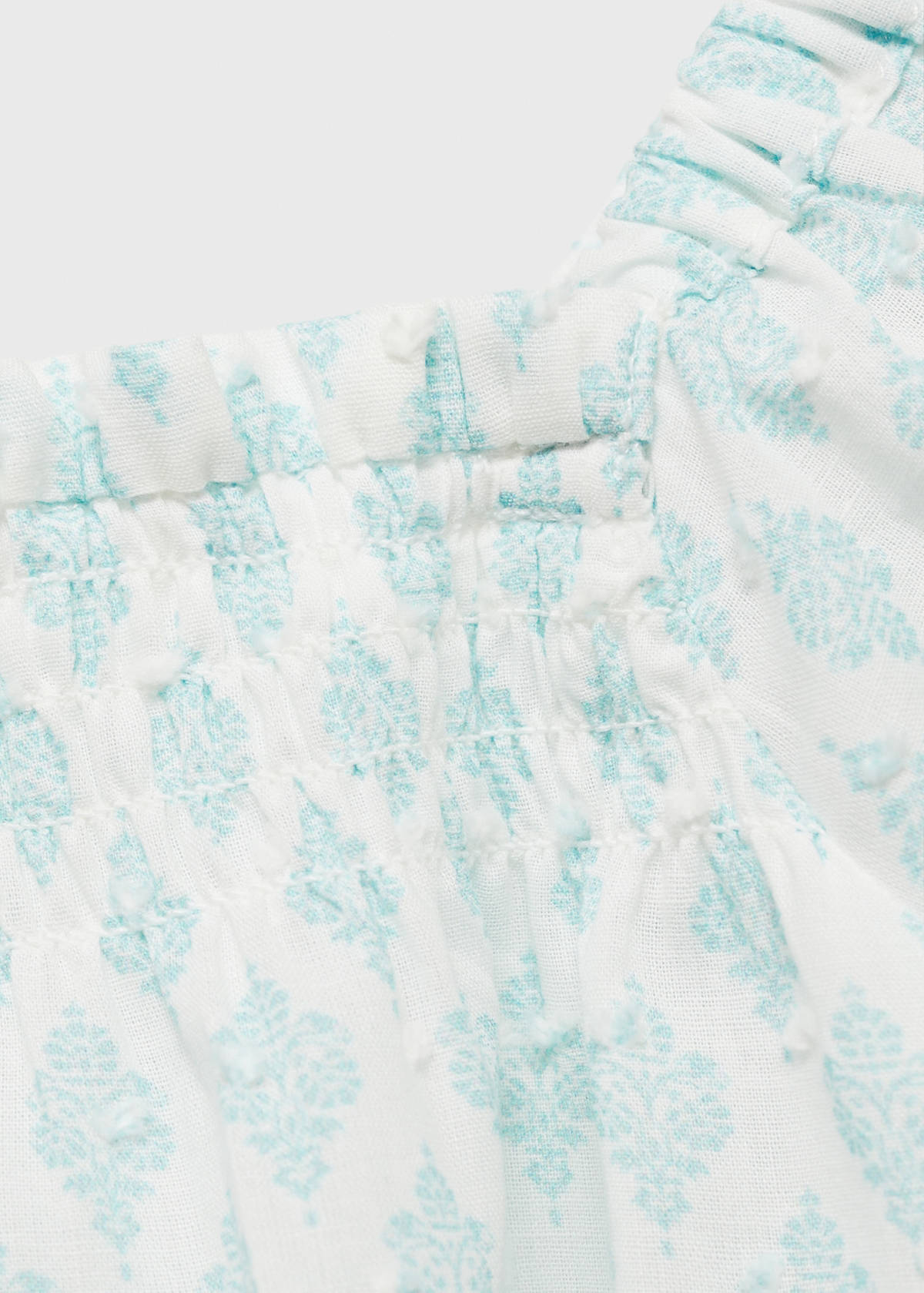 Printed plumeti blouse — Pastel Green