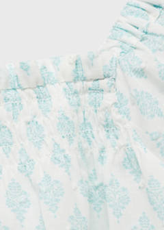 Printed plumeti blouse — Pastel Green 3