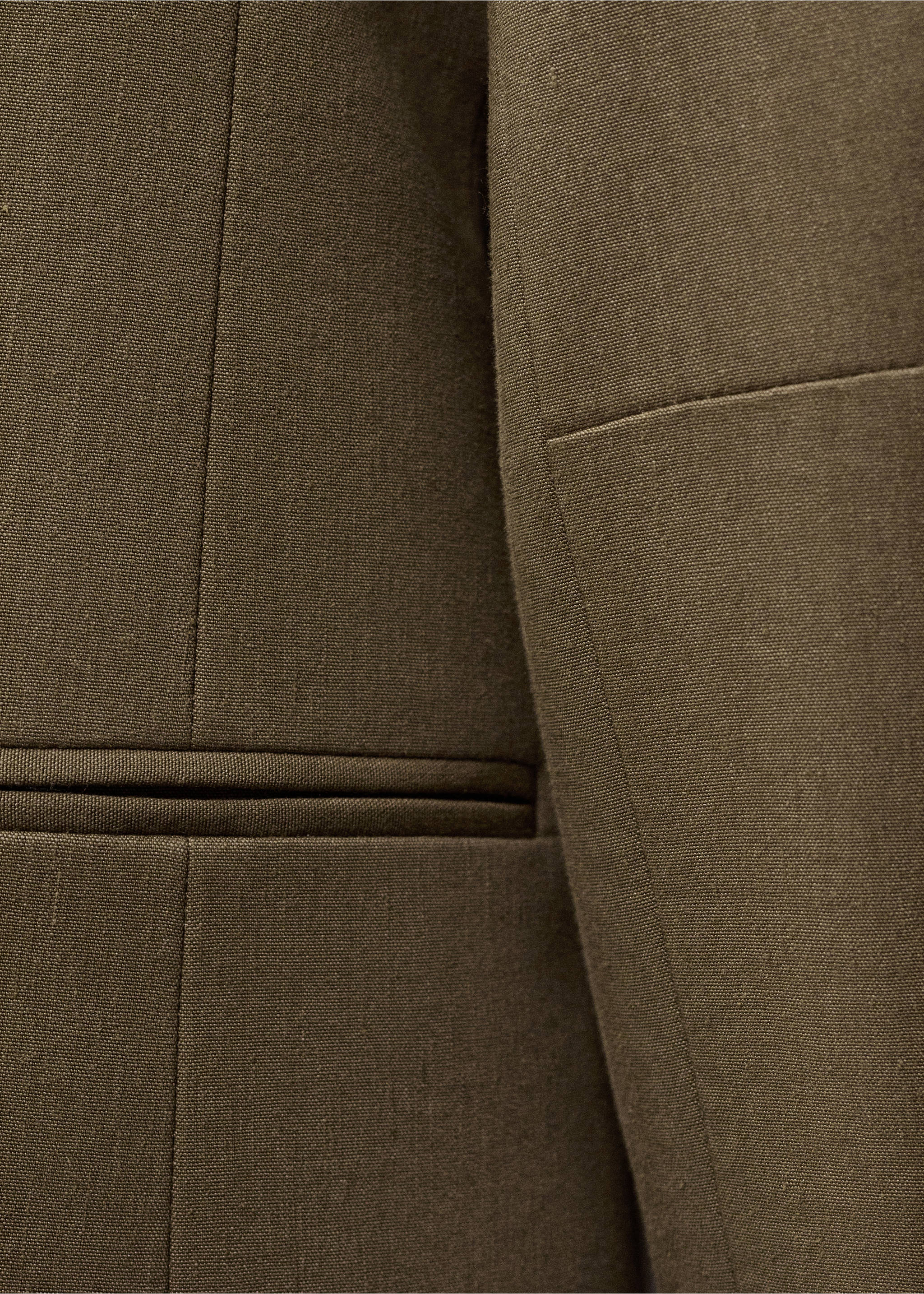 Veste tailleur lin sans manches - Détail de l'article 8, Kaki. Ref: 87027718-00.