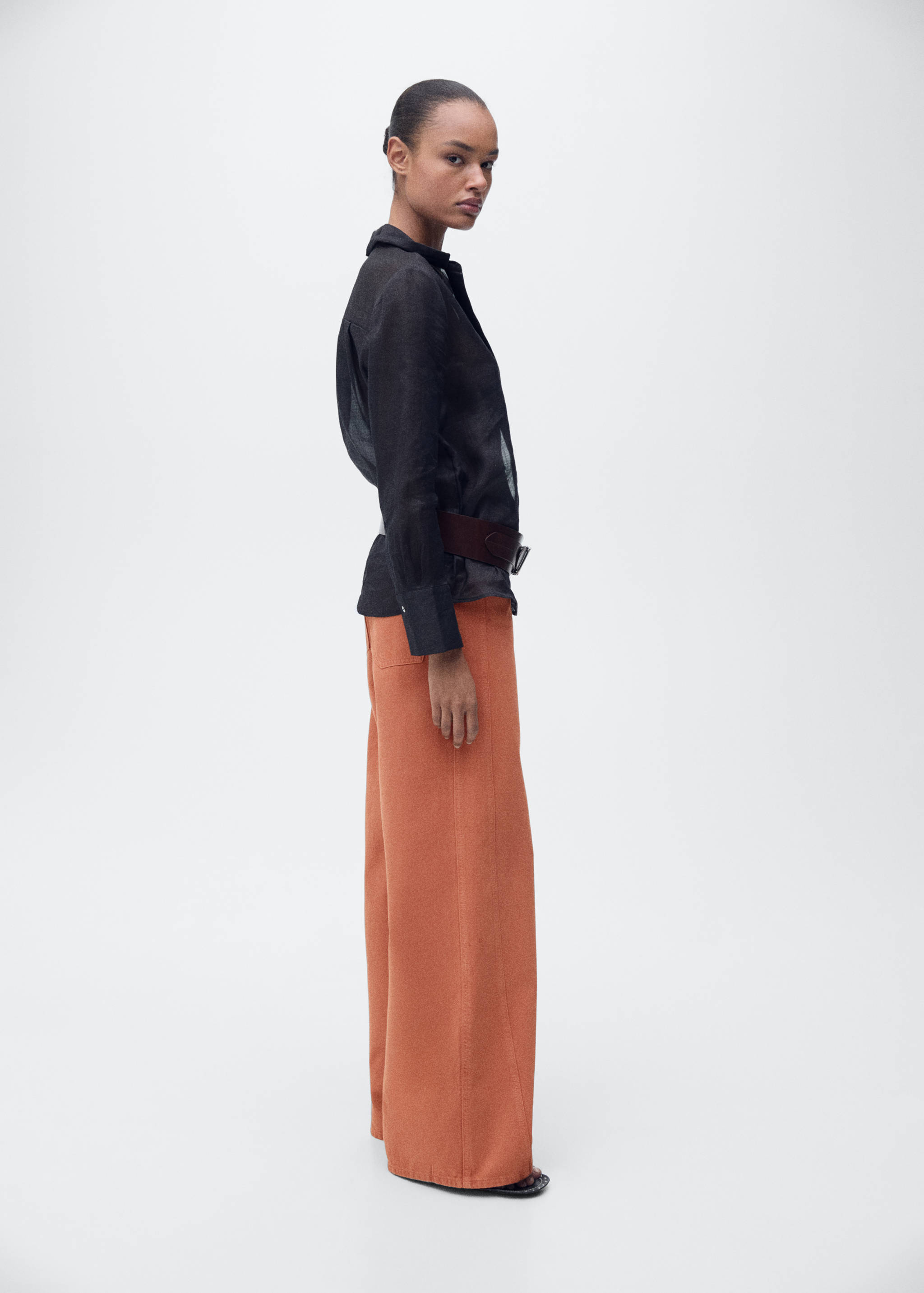 جينز واسع الساق بخصر مرتفع - تفاصيل المنتج 2