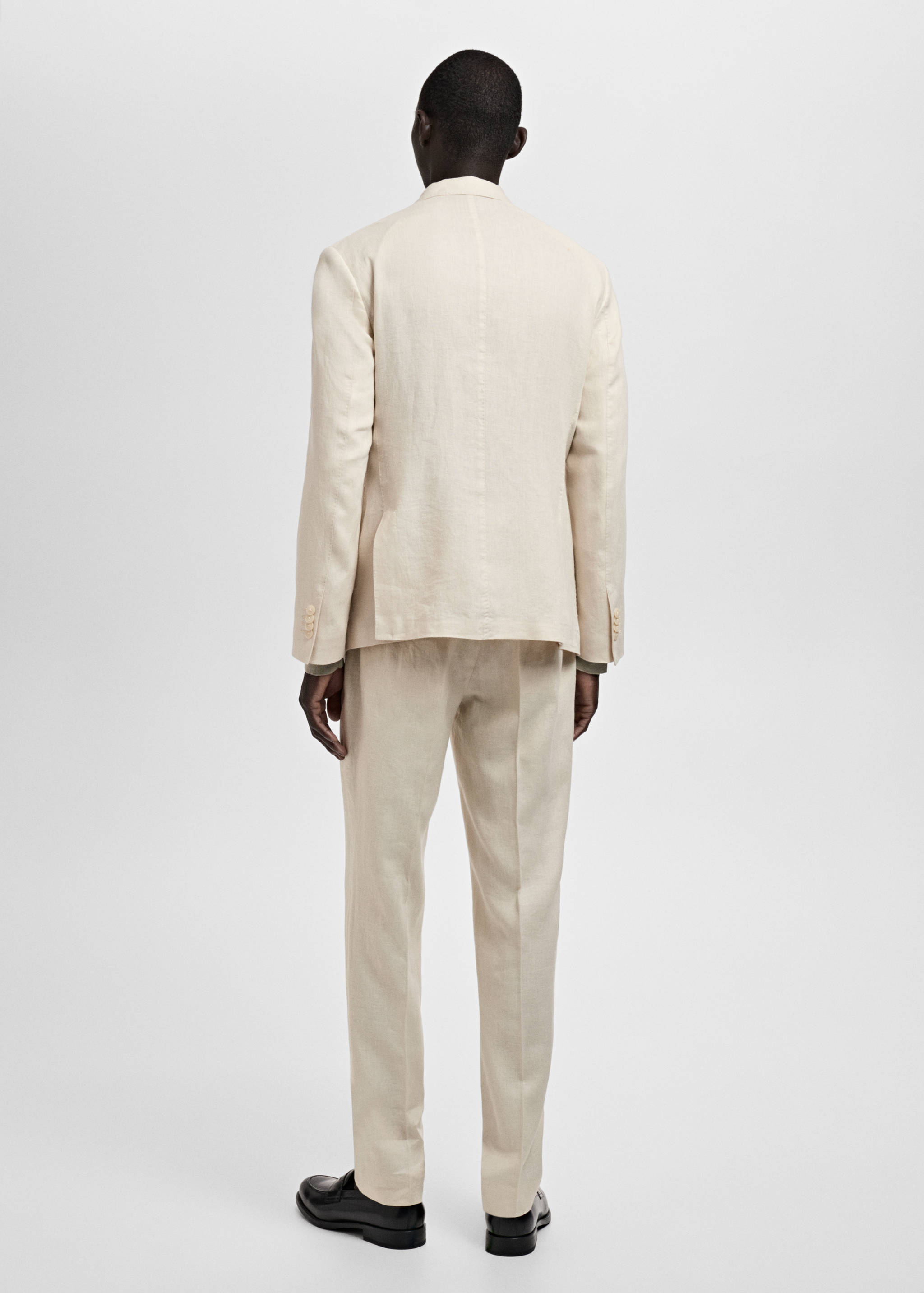 Salerno suit blazer 100% linen slim fit - Reverse of the article