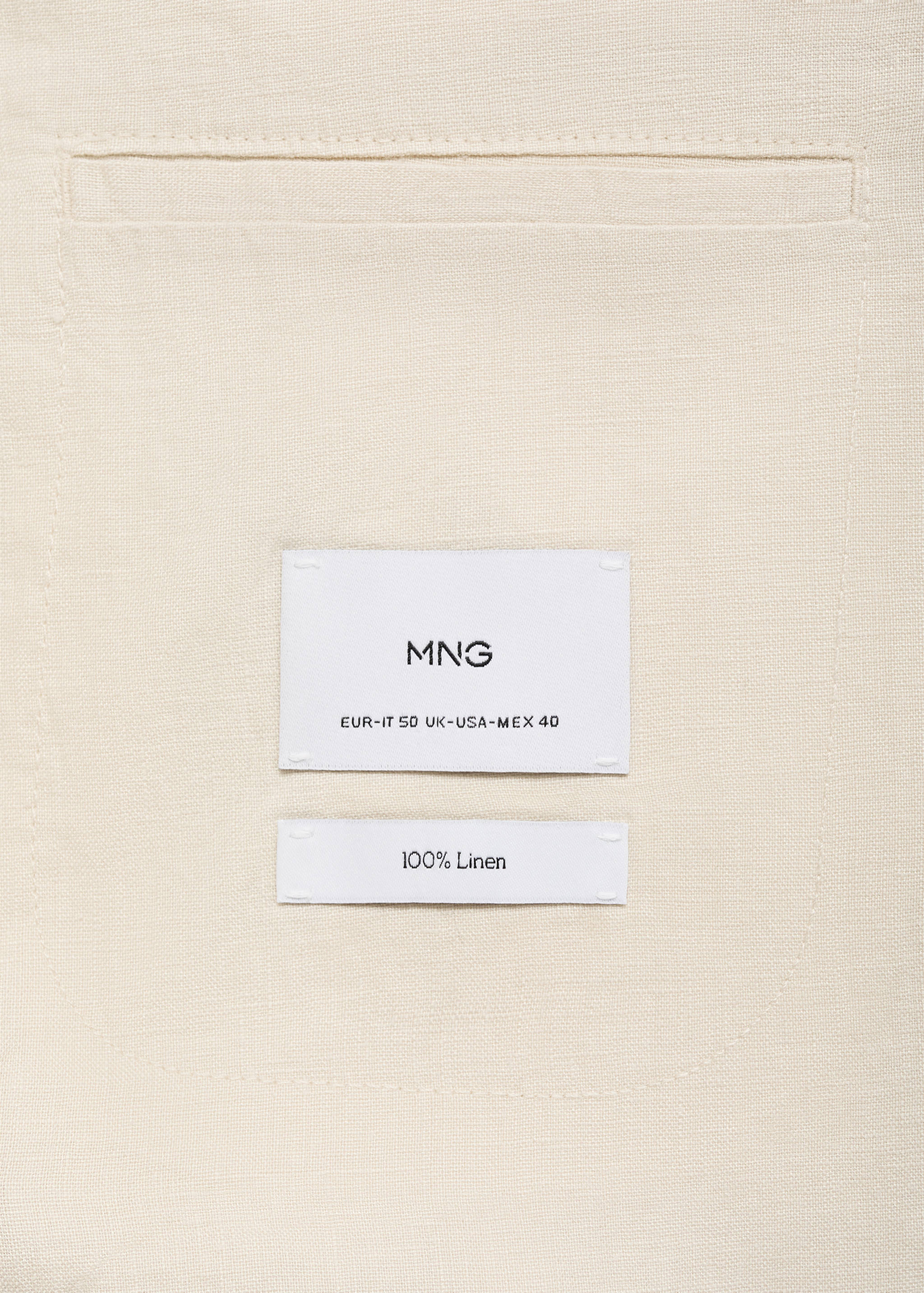 Salerno suit blazer 100% linen slim fit - Details of the article 0