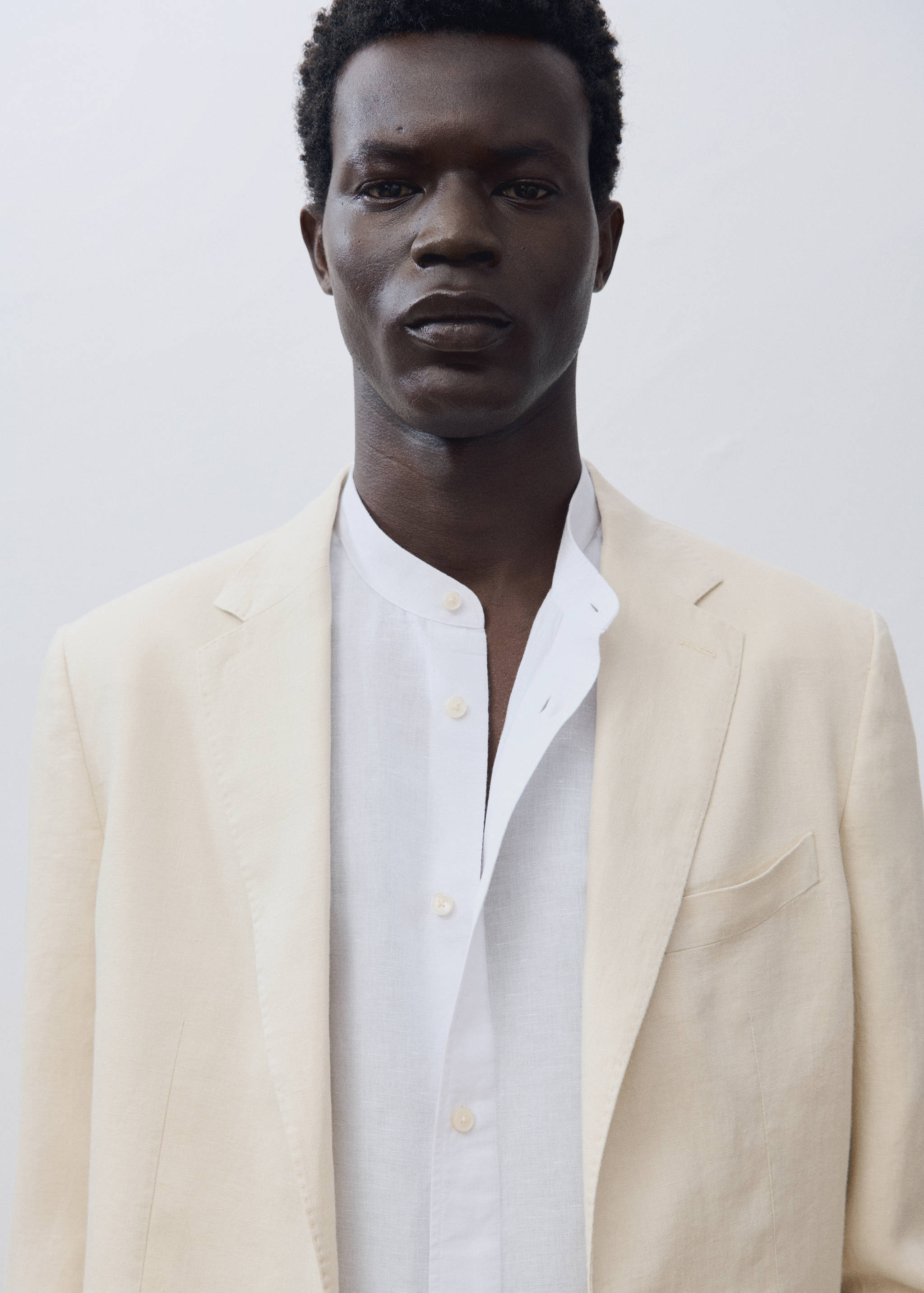 Salerno suit blazer 100% linen slim fit - Details of the article 3