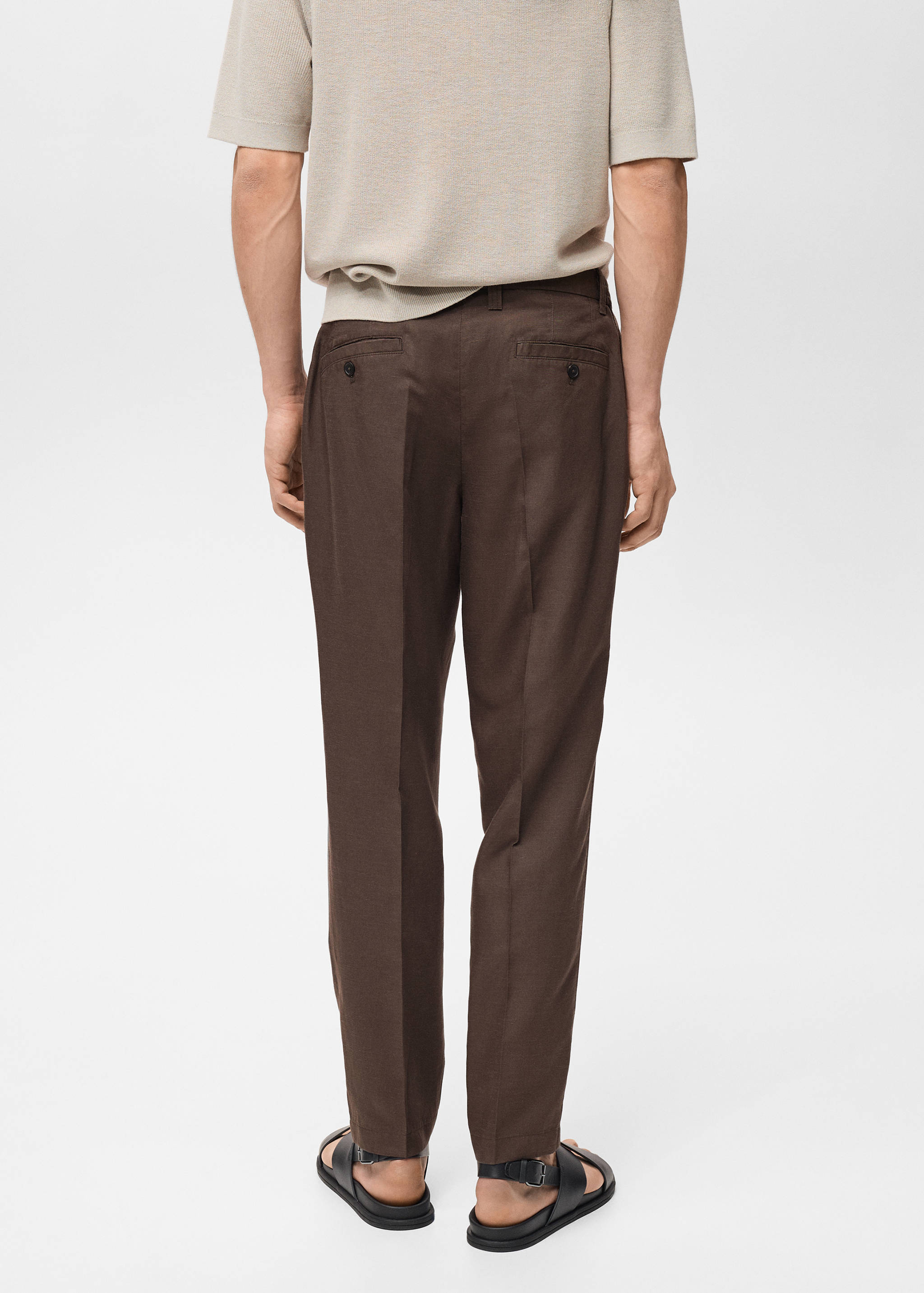Pantalon lin slim fit - Verso de l’article