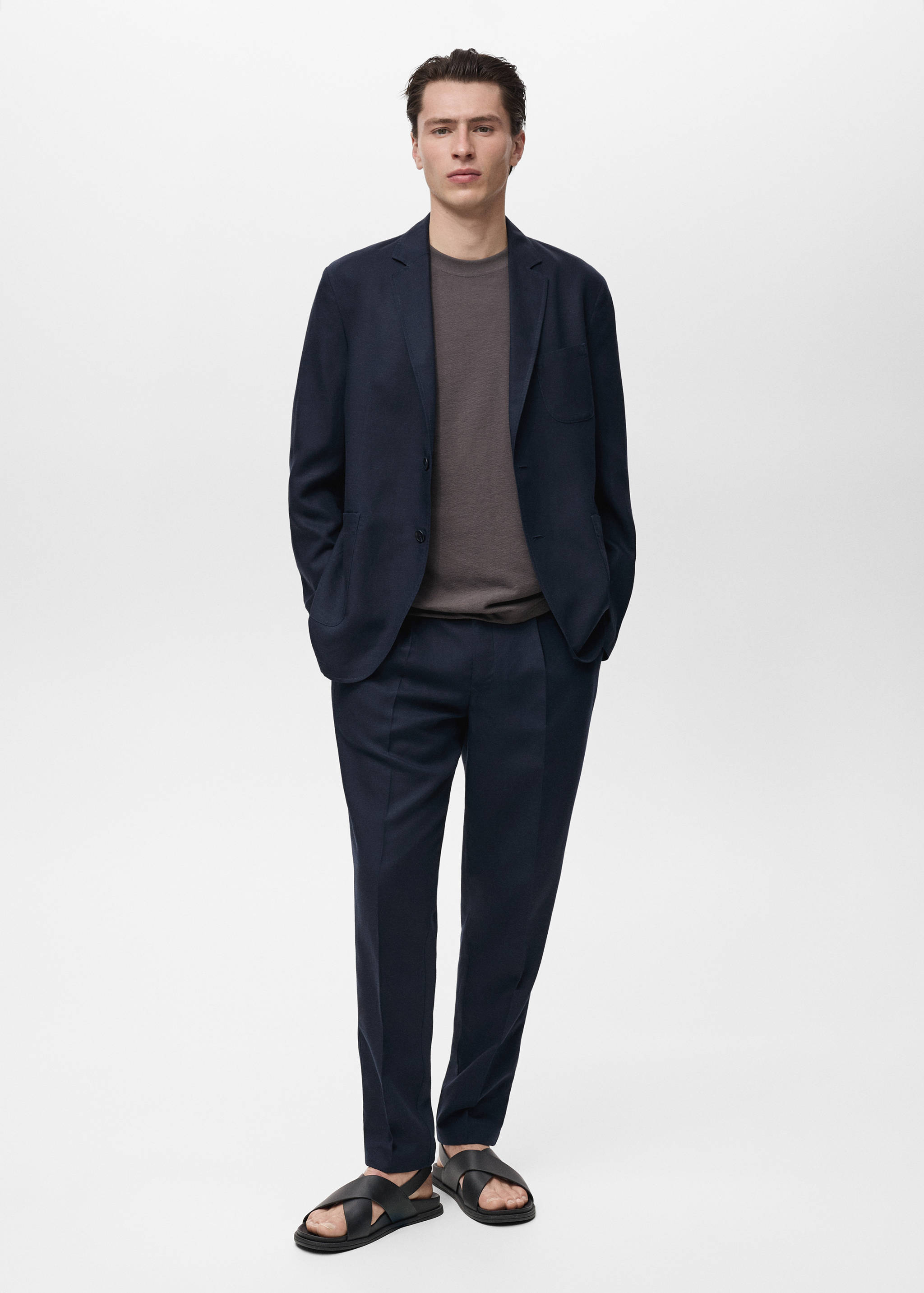 Pantalon lin slim fit - Plan général