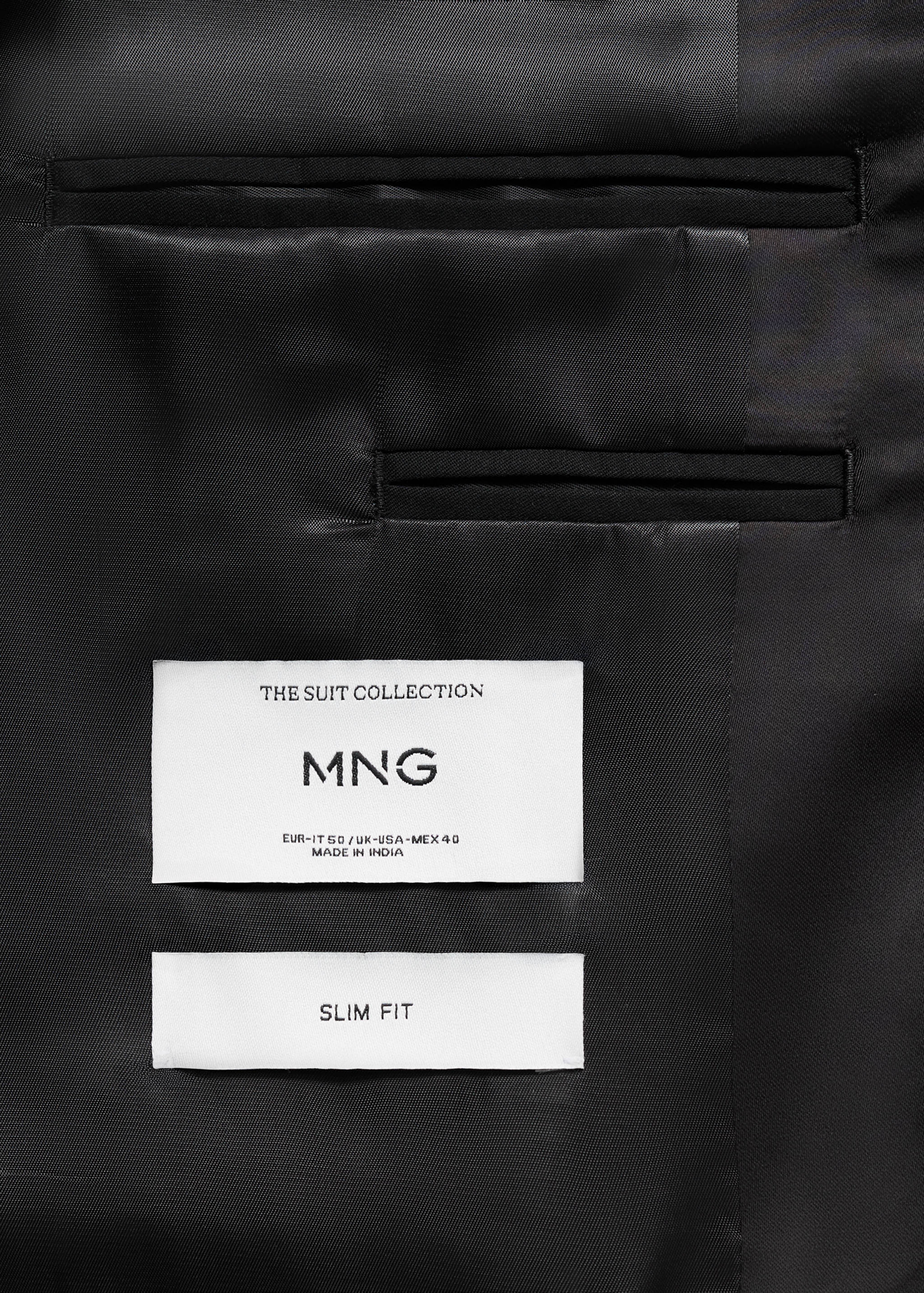 Костюмный пиджак с атласными лацканами - Деталь изделия 8