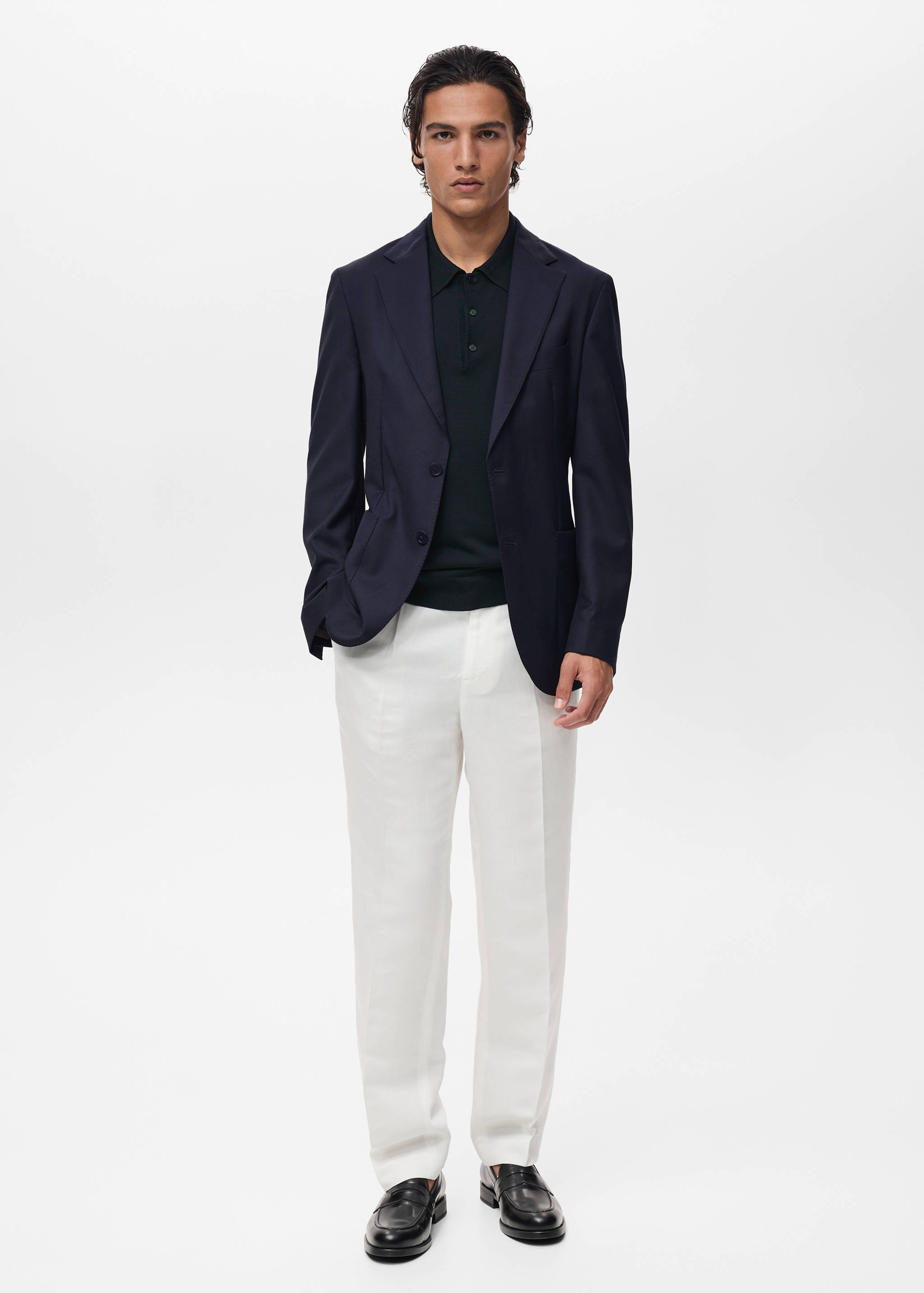 Veste 100 % laine froide slim-fit - Plan général