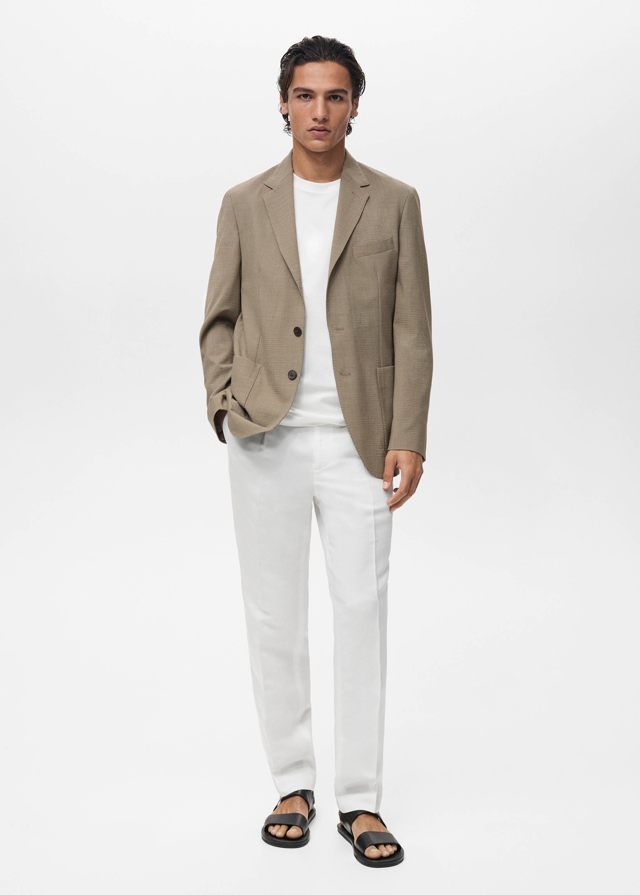 Slim fit cool wool suit blazer - General plane