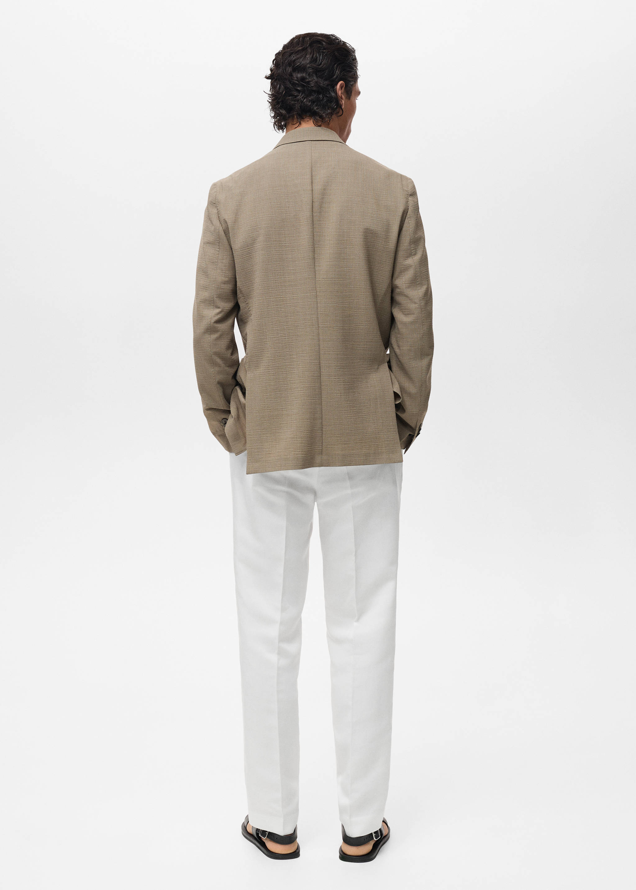 Slim fit cool wool suit blazer - Reverse of the article