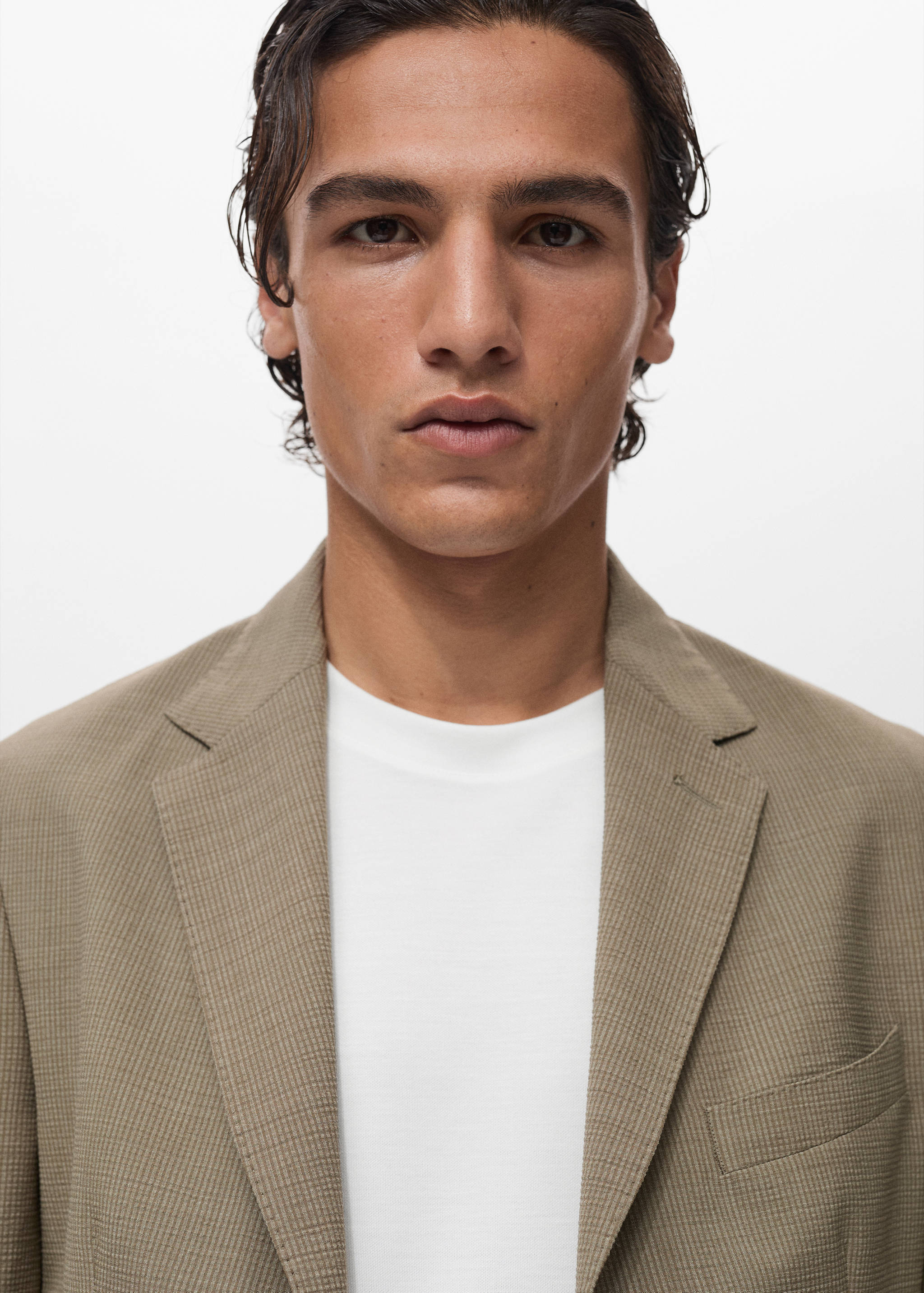 Slim fit cool wool suit blazer - Details of the article 1