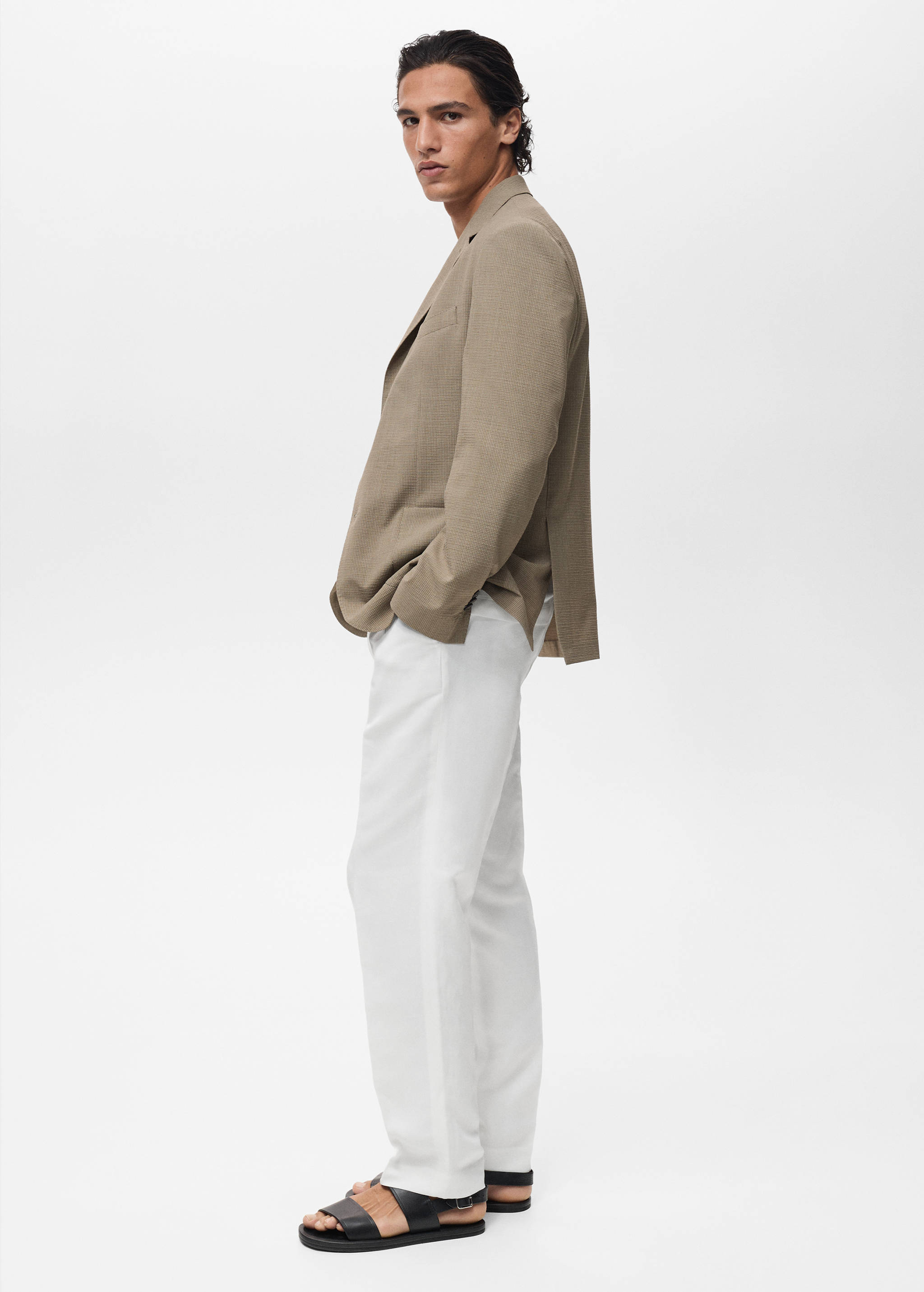 Slim fit cool wool suit blazer - Details of the article 2