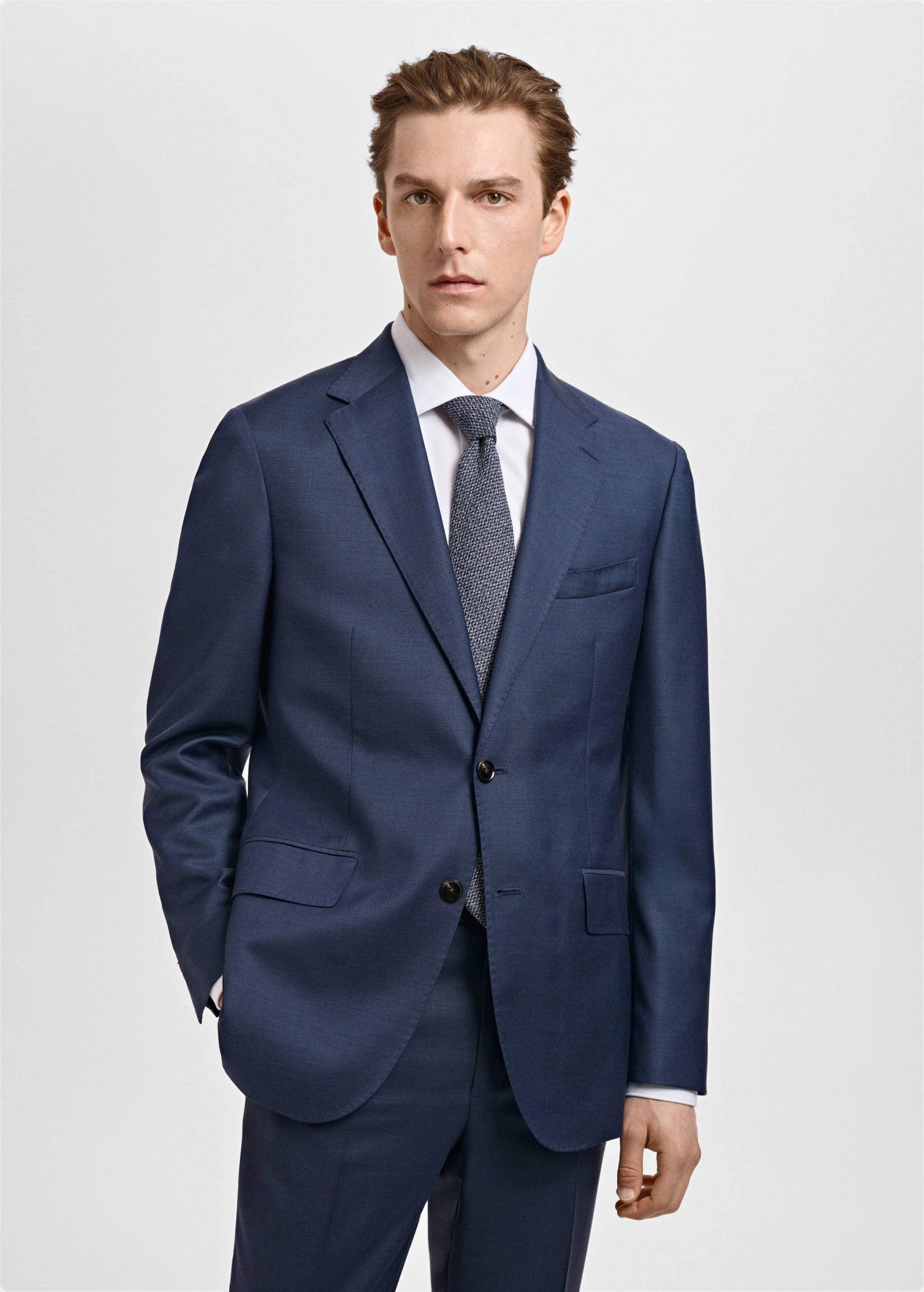 Venice 100% virgin wool suit jacket - Medium plane