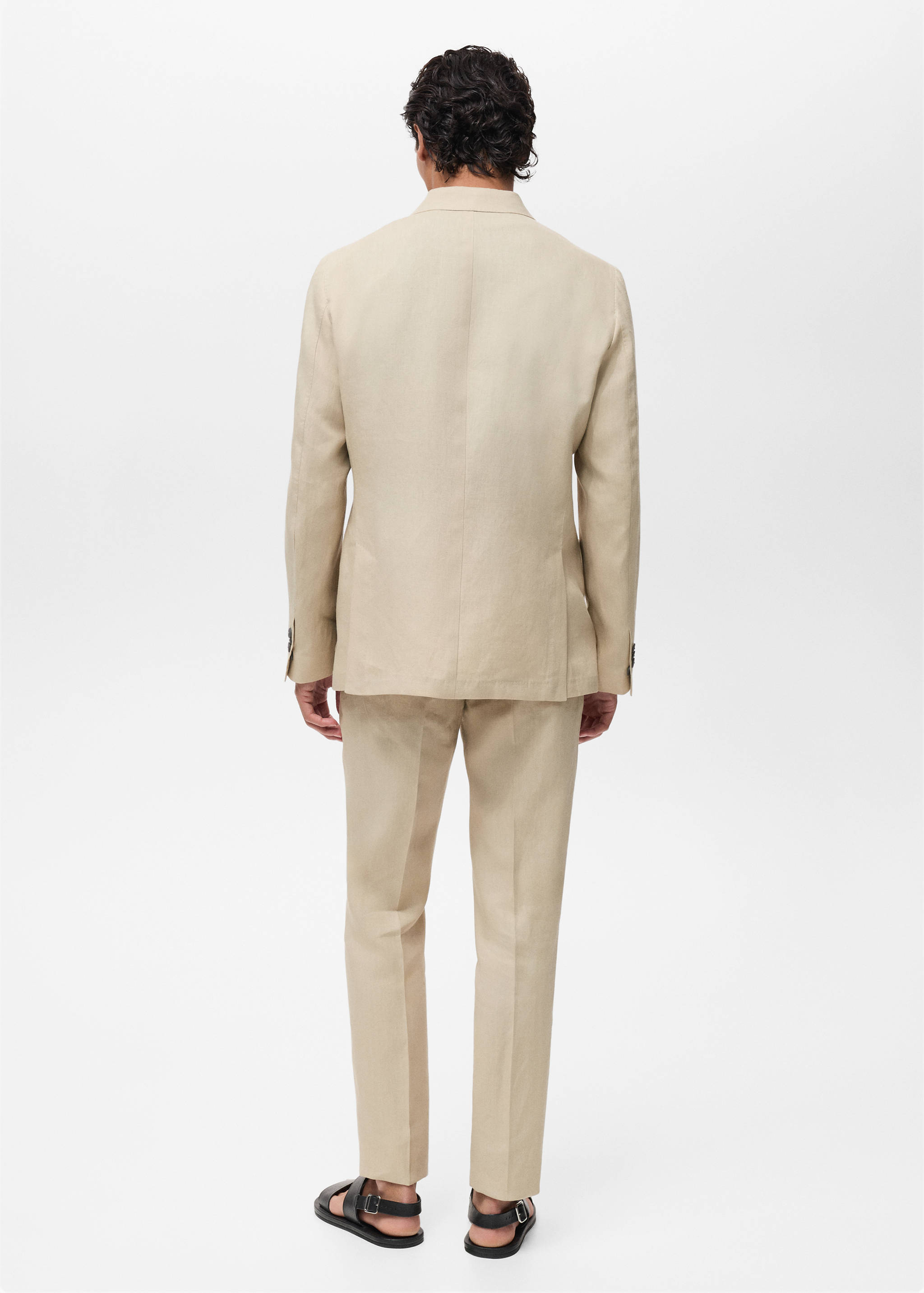 100% linen jacket with patch pockets - Reverse of the article