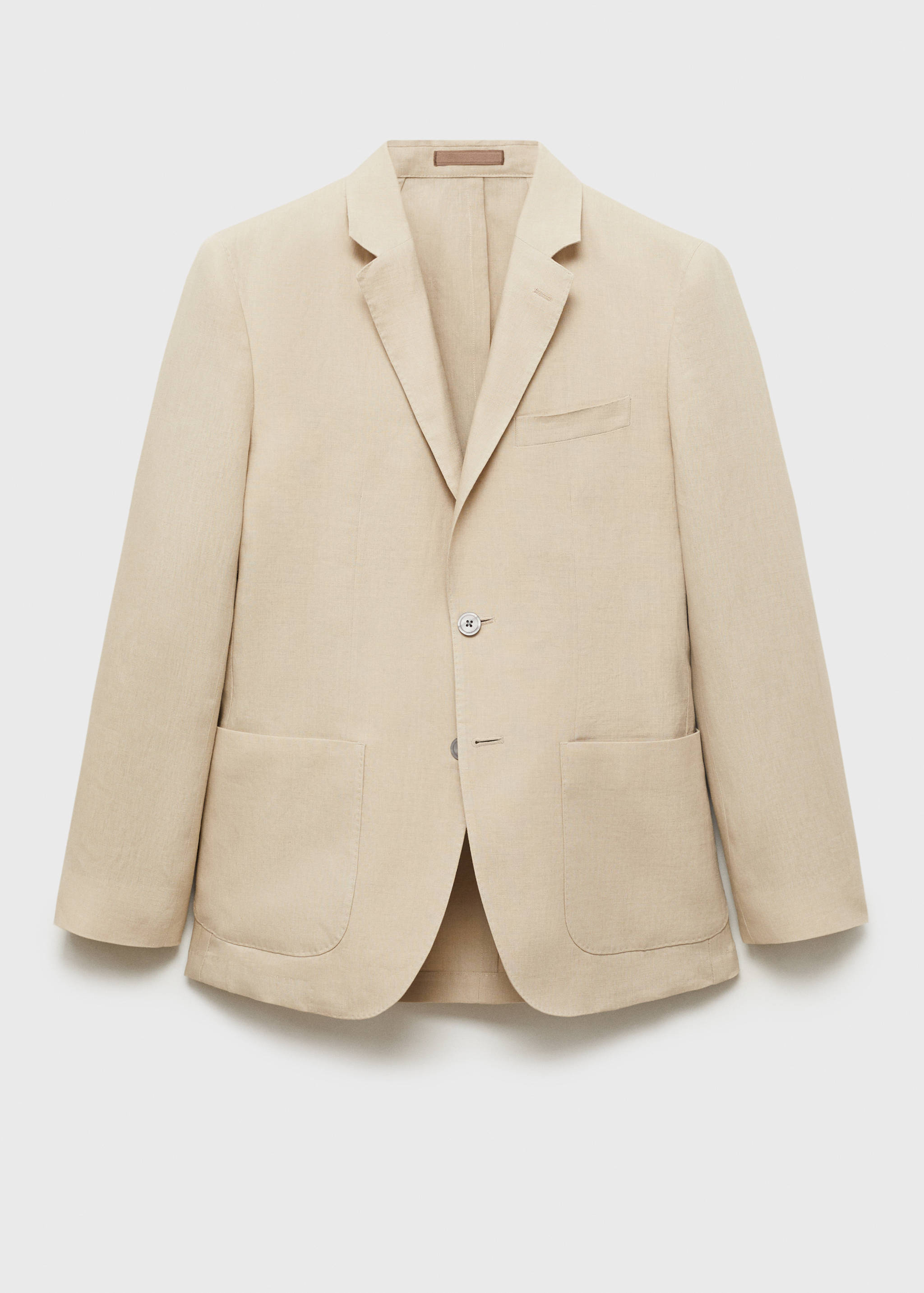 100% linen jacket with patch pockets - Article without model