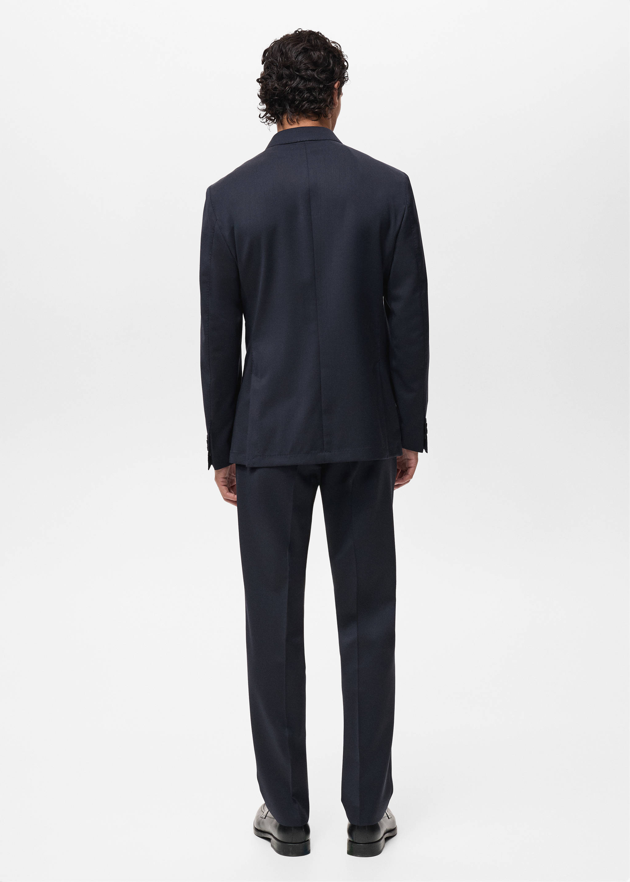 100% cold wool double-breasted suit jacket - Reverse of the article