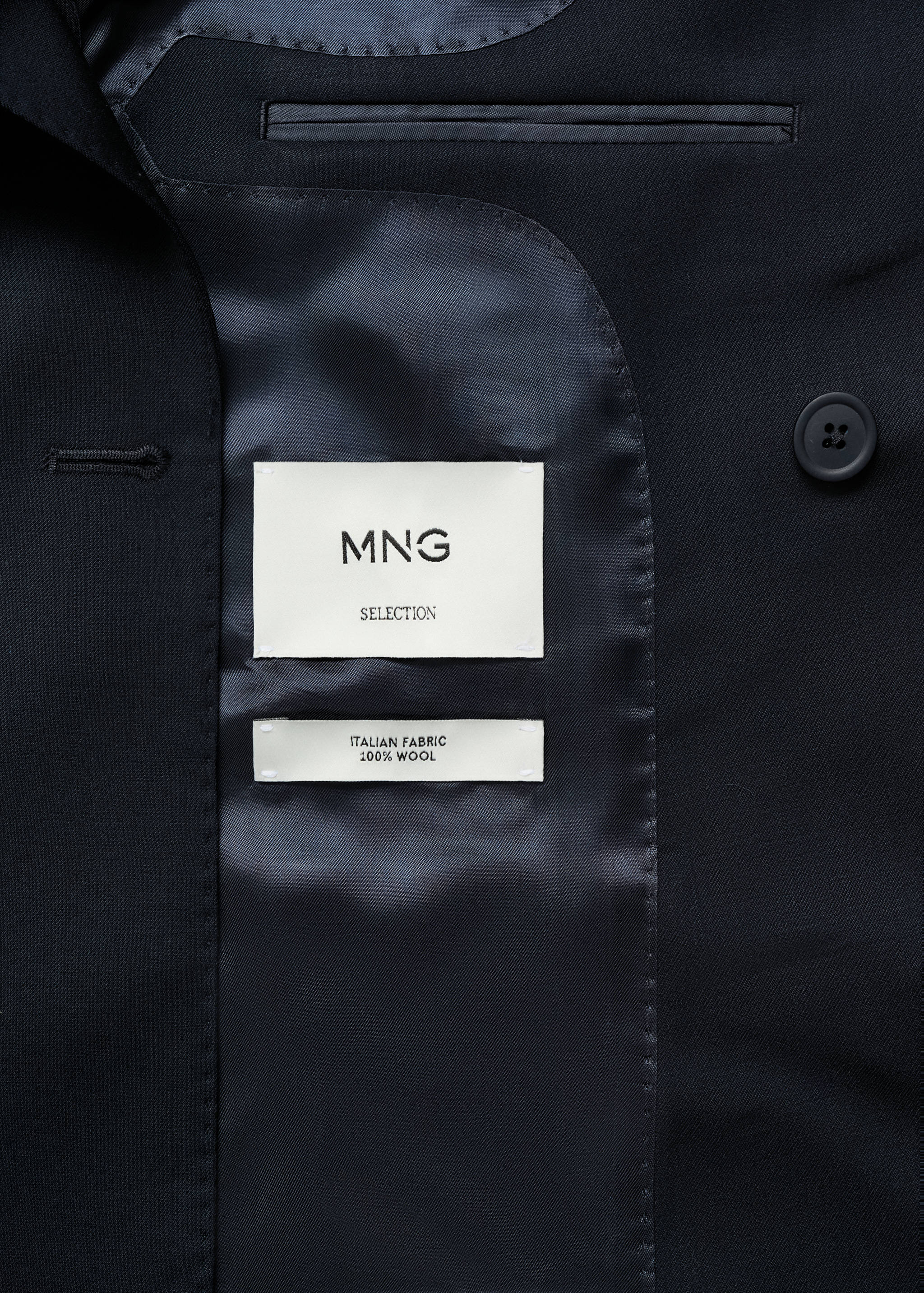 100% cold wool double-breasted suit jacket - Details of the article 0