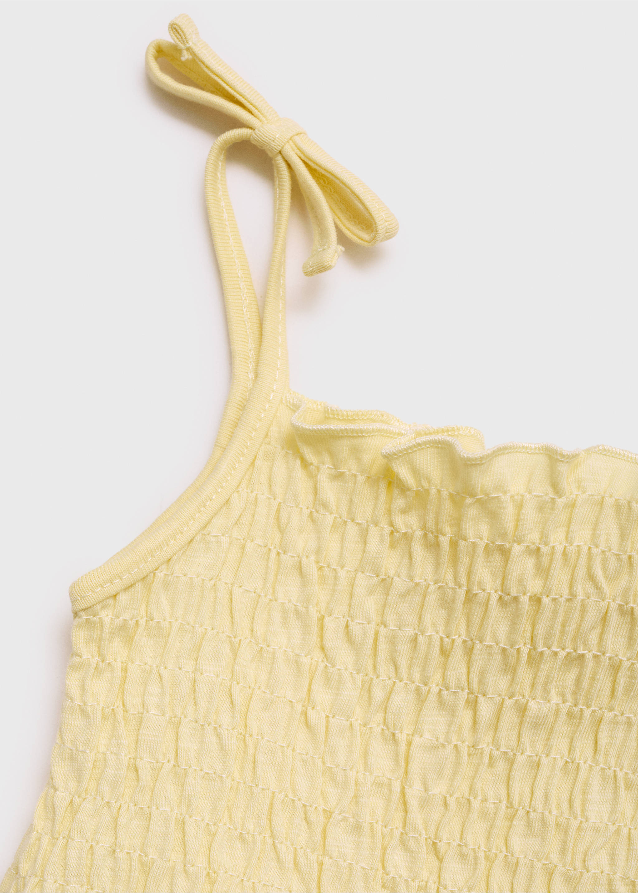 Askılı büzgülü bluz - Ürün detayı 8, Pastel Sarı. Ref: 87027897-00.