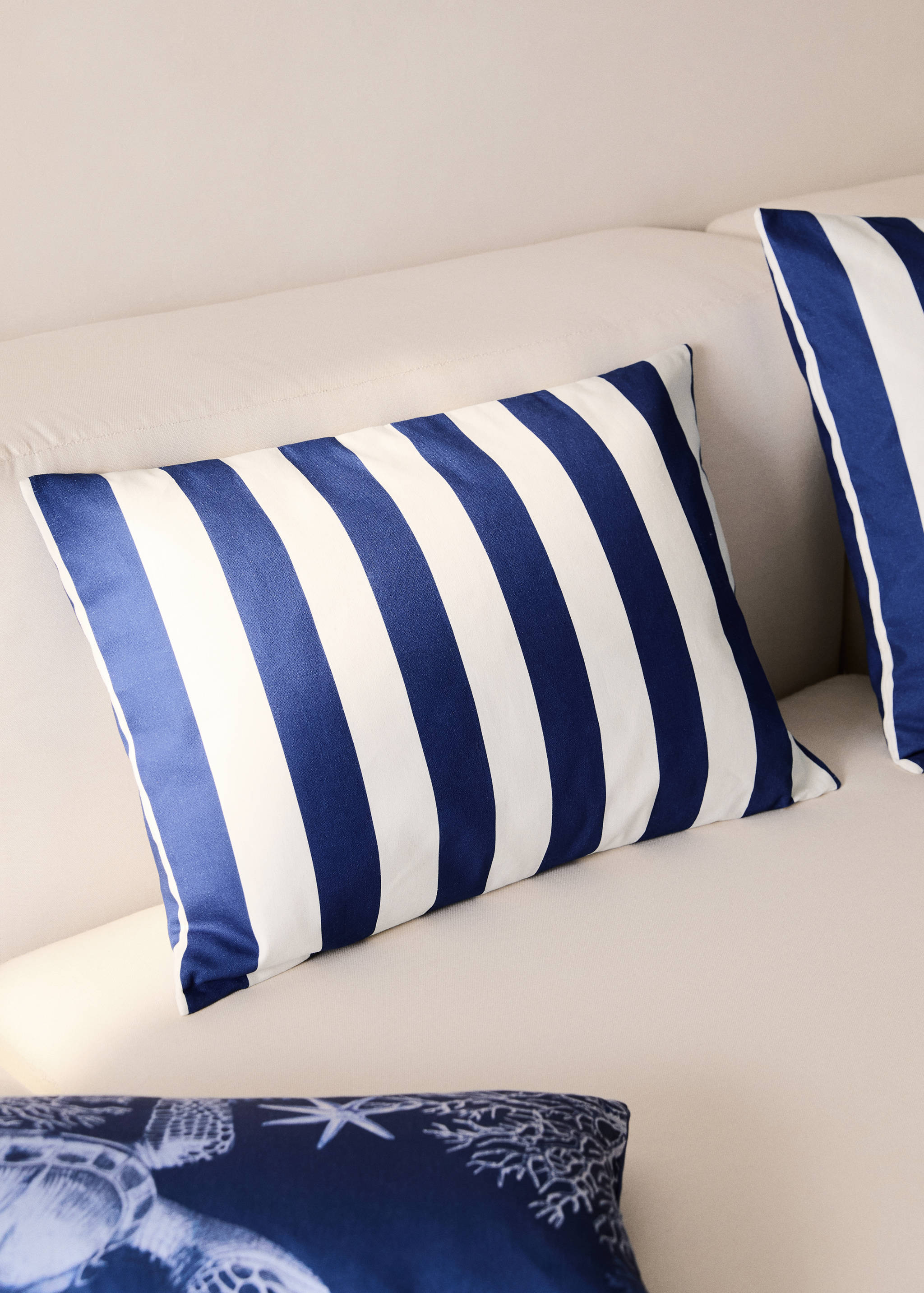 Housse de coussin à rayures épaisses imperméable 40x60 cm - Plan général