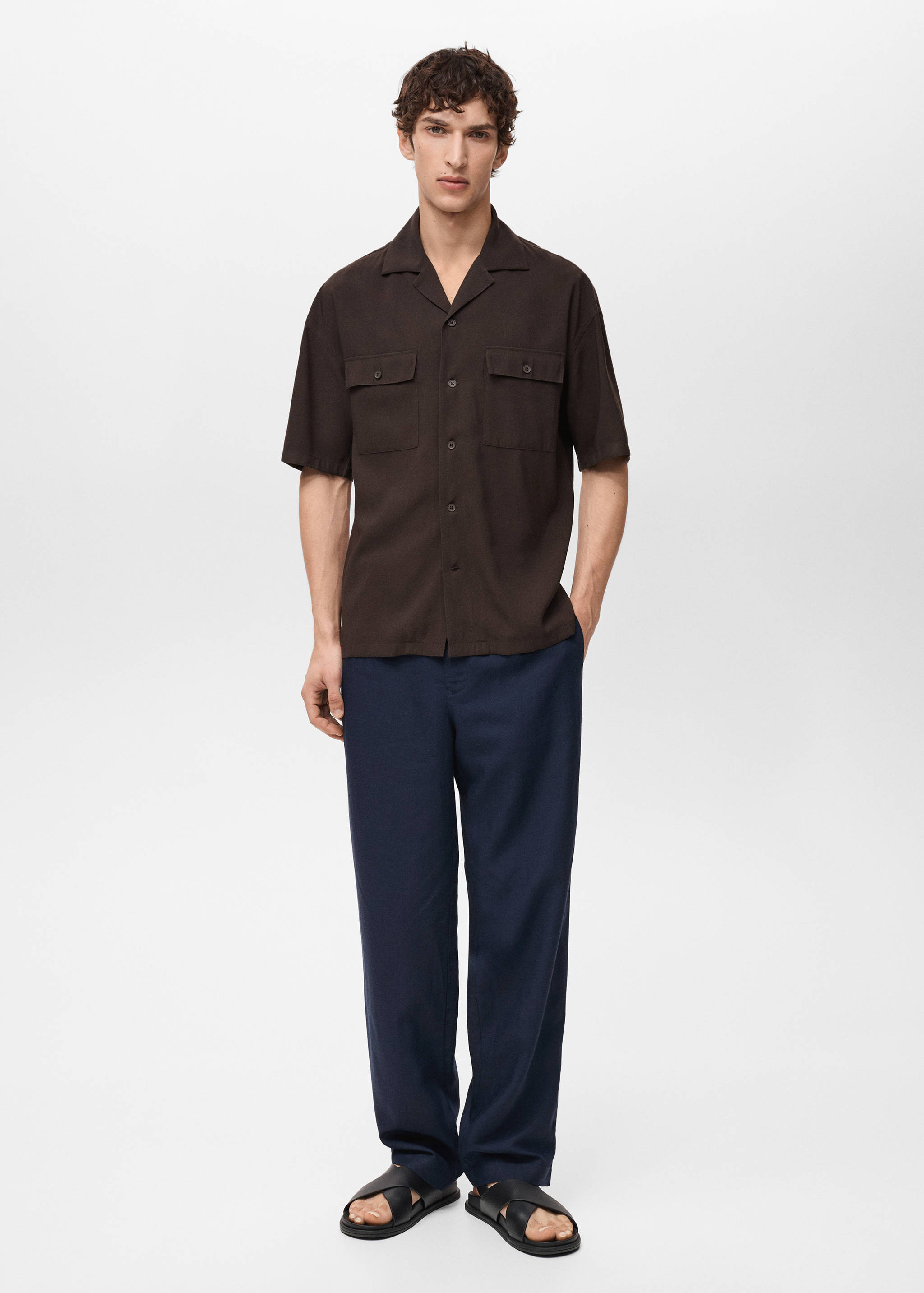 Viscose shirt with pockets - General plane